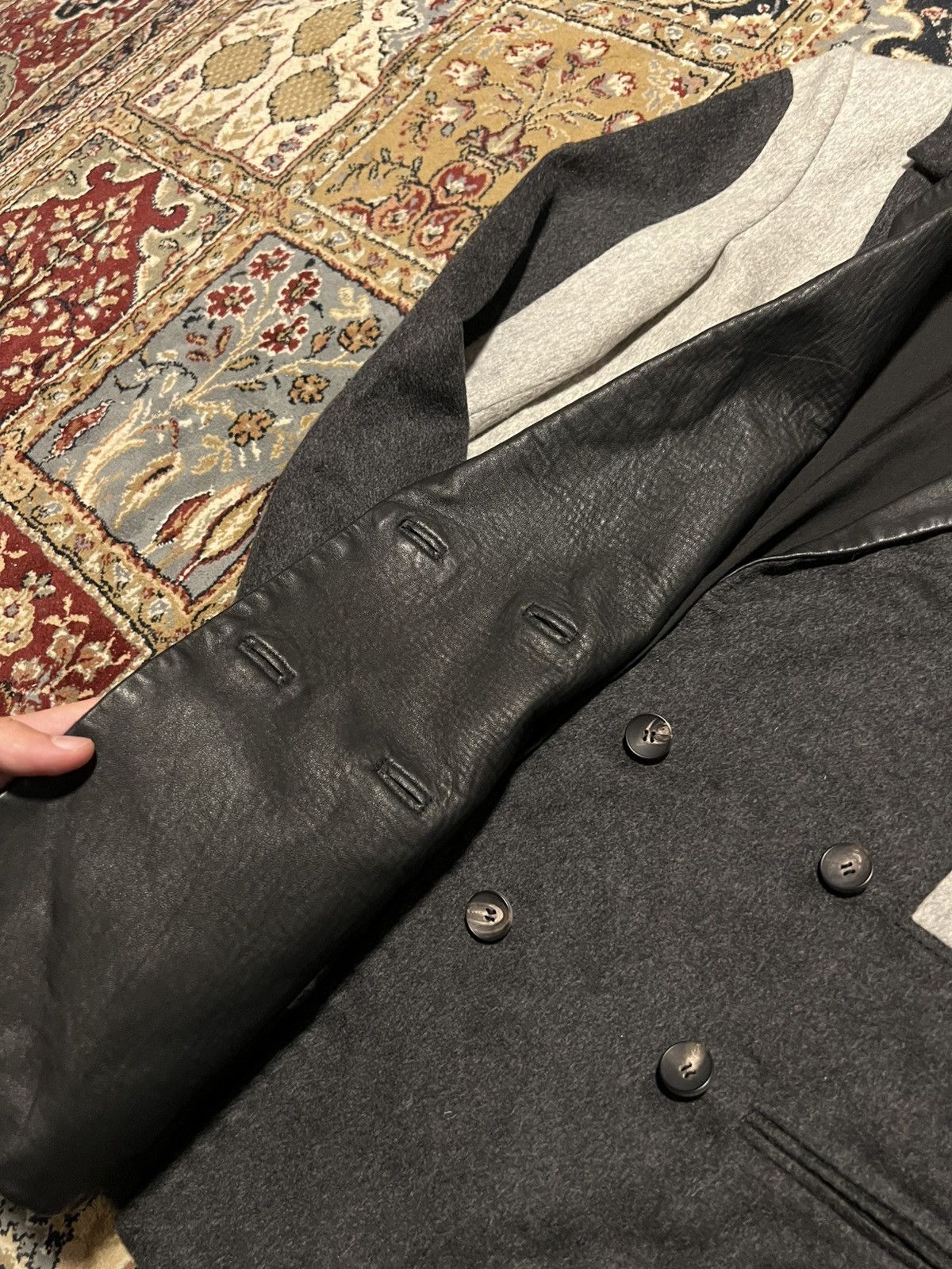 Helmut Lang Helmut Lang Deconstructed Black Block Gray Wool Blazer Size S / US 4 / IT 40 - 11 Thumbnail