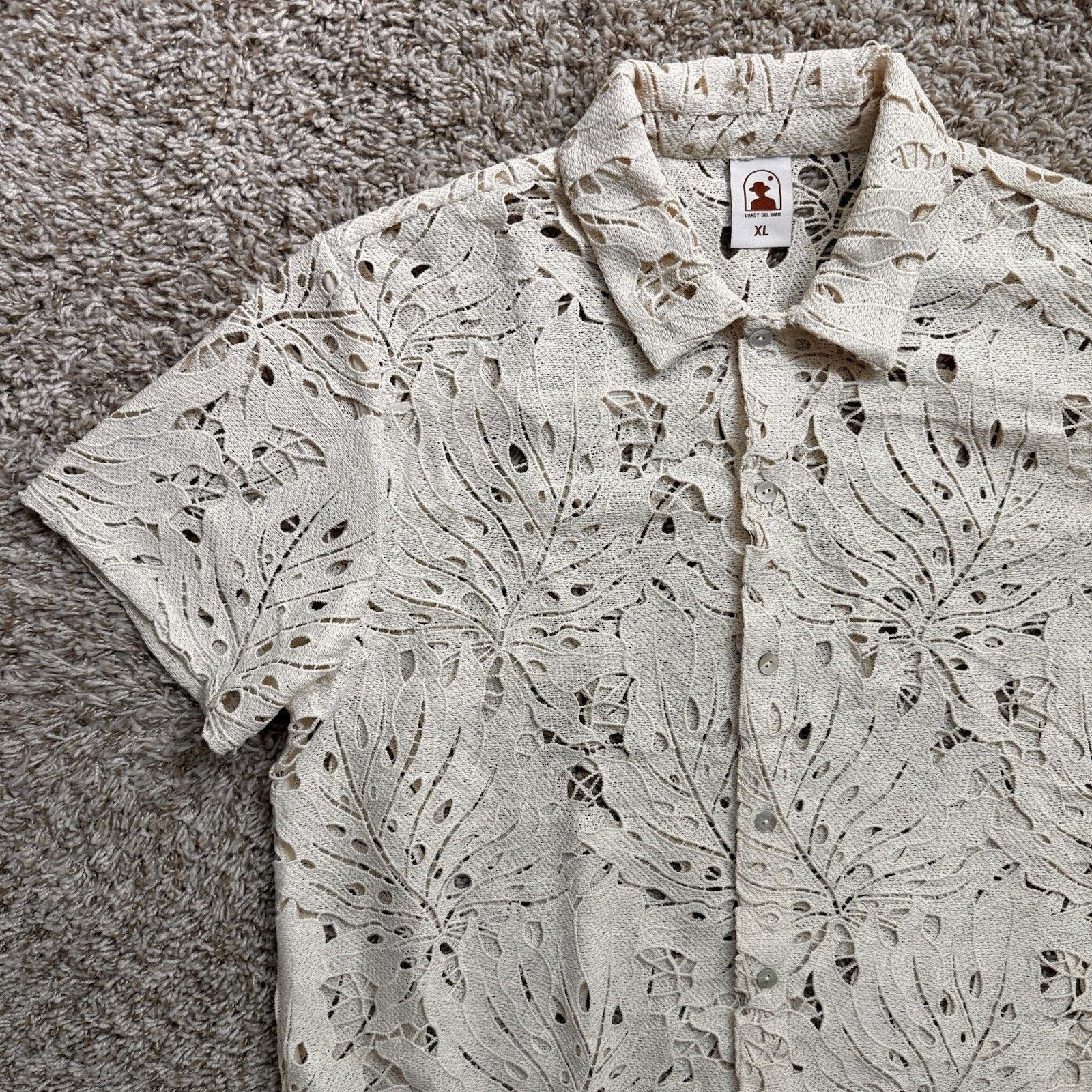 Other Dandy Del Mar Monstera Shirt - Scallop - Button Up SS Shirt Size US XL / EU 56 / 4 - 8 Thumbnail