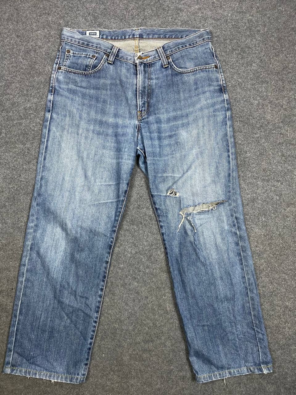 Edwin vintage edwin japan distressed reworked denim nice design Size US 38 / EU 54 - 10 Thumbnail