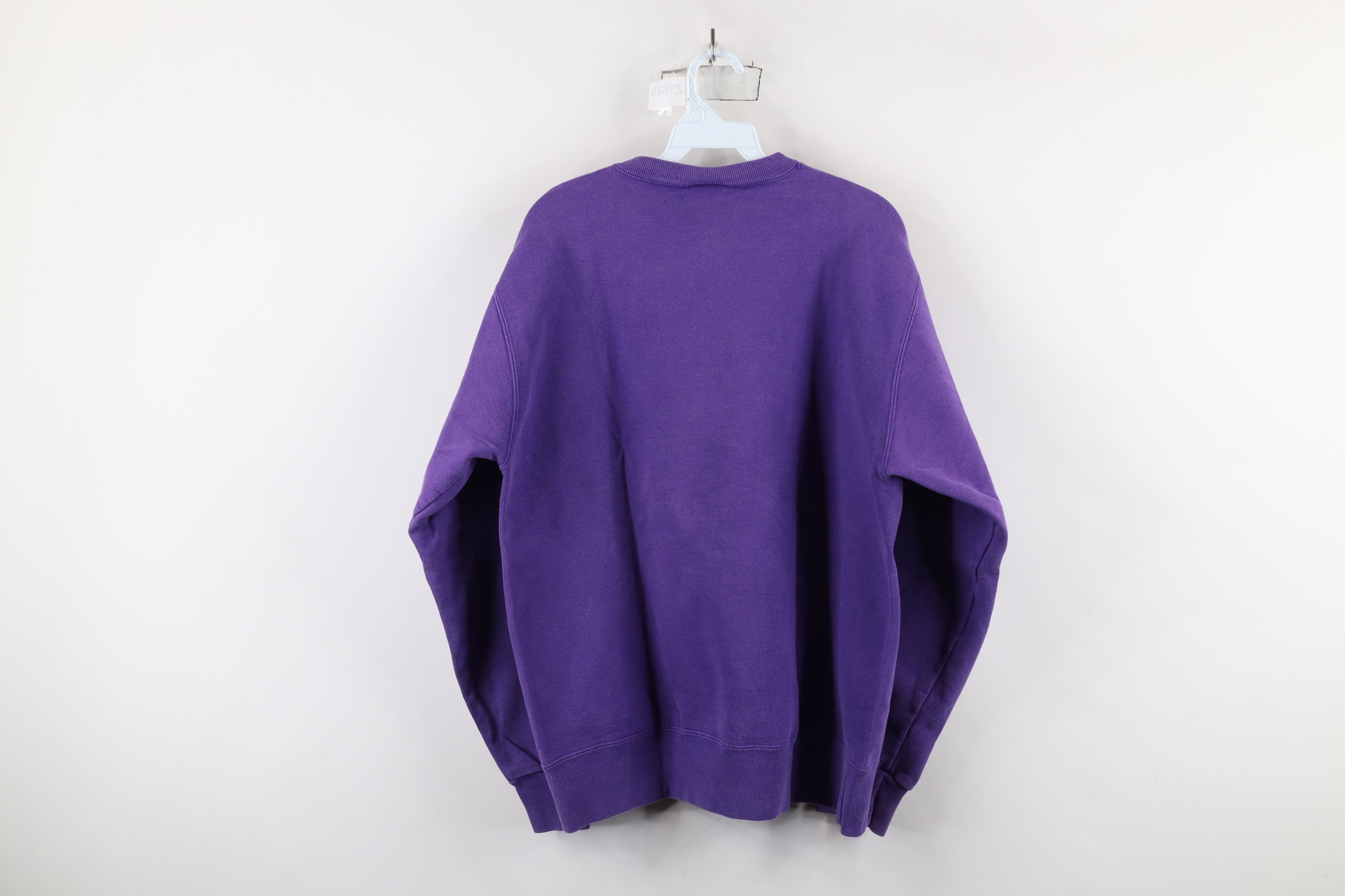 Champion × Vintage Vintage 90s Champion Spell Out Crewneck Sweatshirt Purple Size US L / EU 52-54 / 3 - 13 Thumbnail