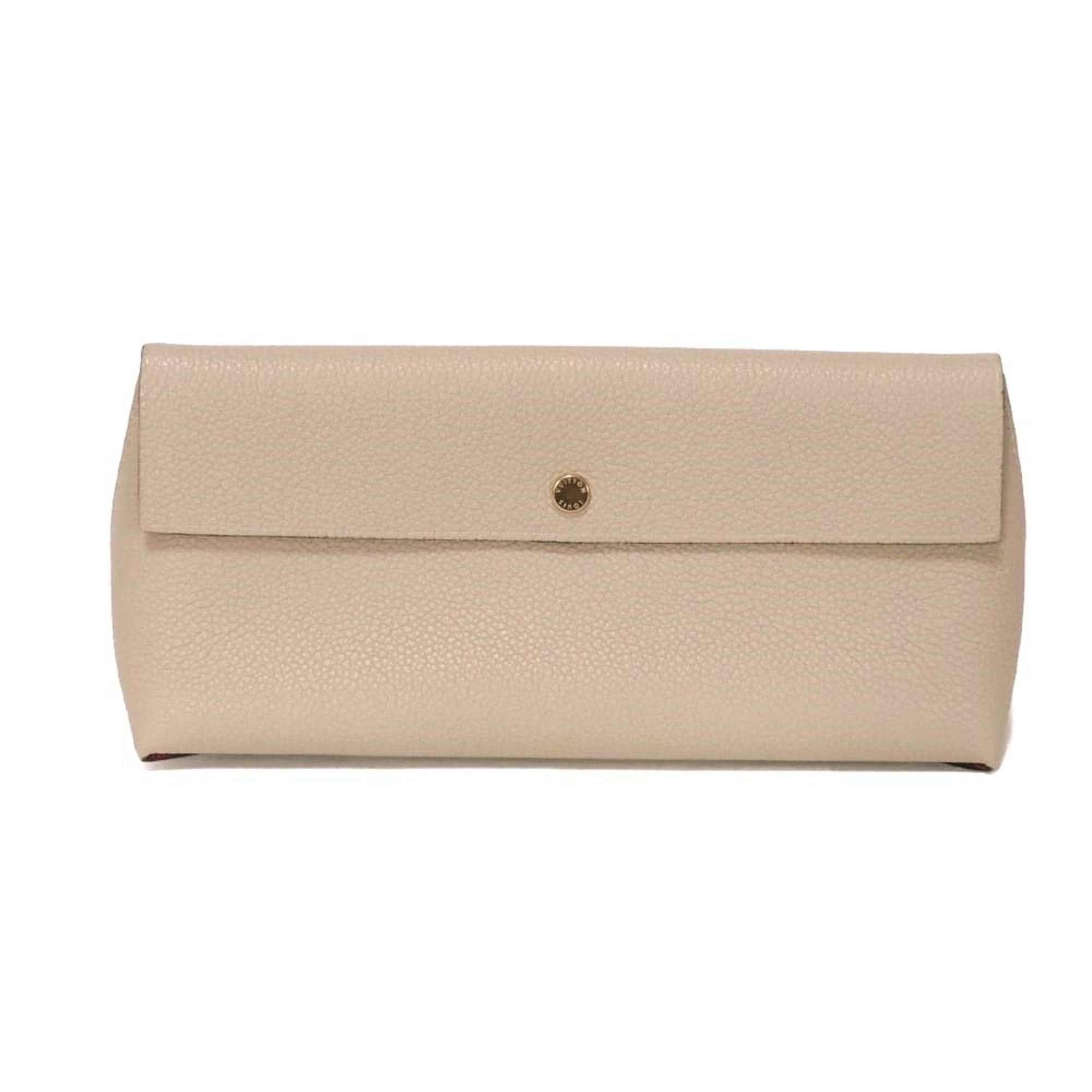 Louis Vuitton Rivet GM Pouch Greige Grenard Two-Tone Pencil Case Eyeglass Taurillon Galle M61477 Men's and Women's