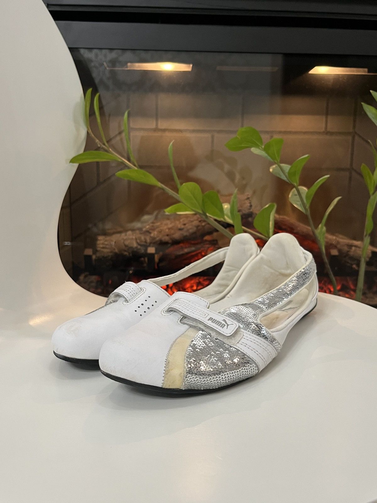 Puma 🔥RARE Puma Speed Cat Silver 00’s Ballets Flats Vintage Shoe Size US 9 / IT 39 - 4 Thumbnail