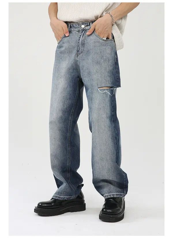 Japanese Brand Manami x Riyo Vintage gradient wash side ripped jeans y2k Size US 32 / EU 48 - 7 Thumbnail