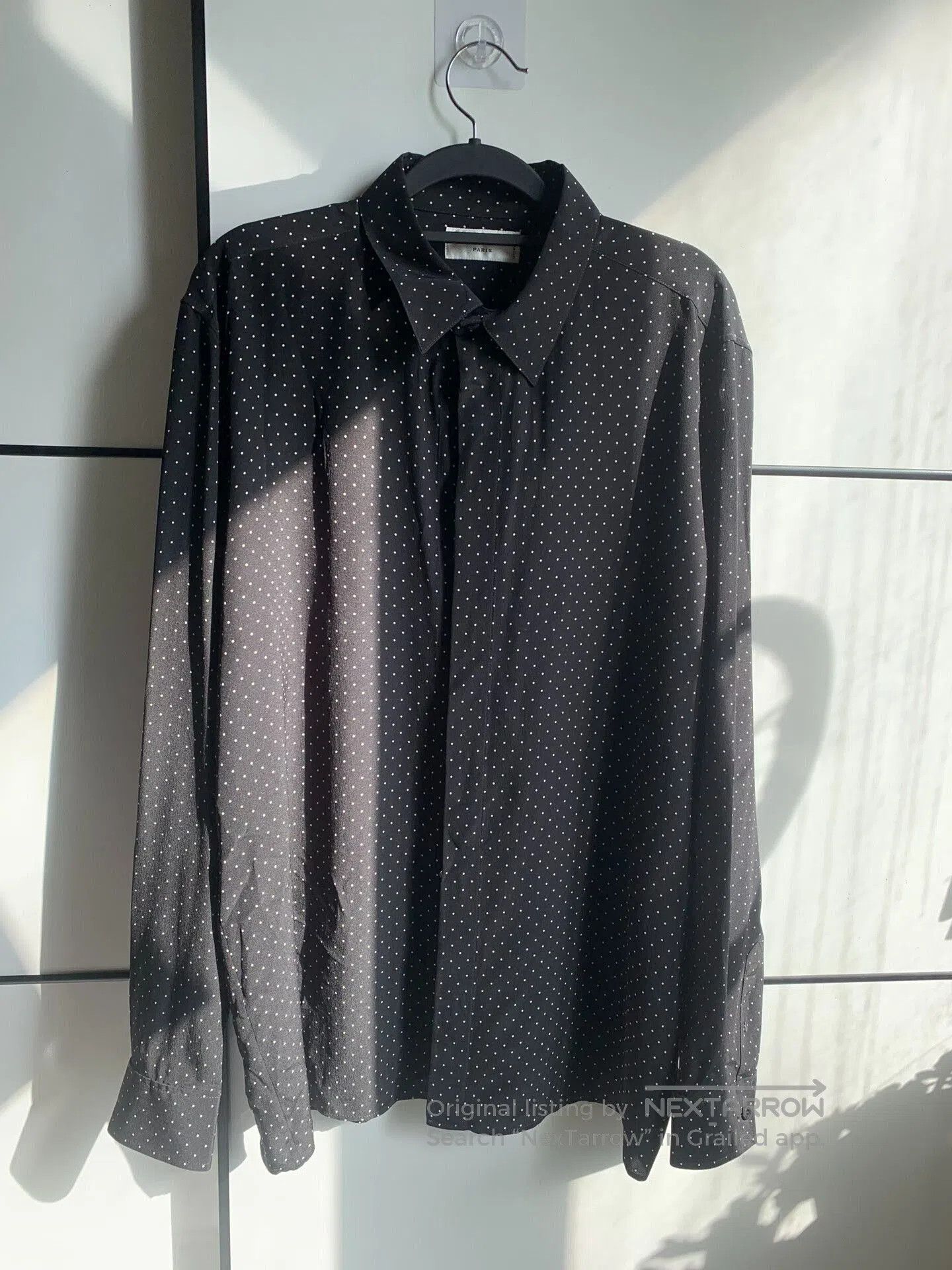 Saint Laurent Paris Saint Laurent Black Polka Dot Shirt. Size US S / EU 44-46 / 1 - 1 Thumbnail