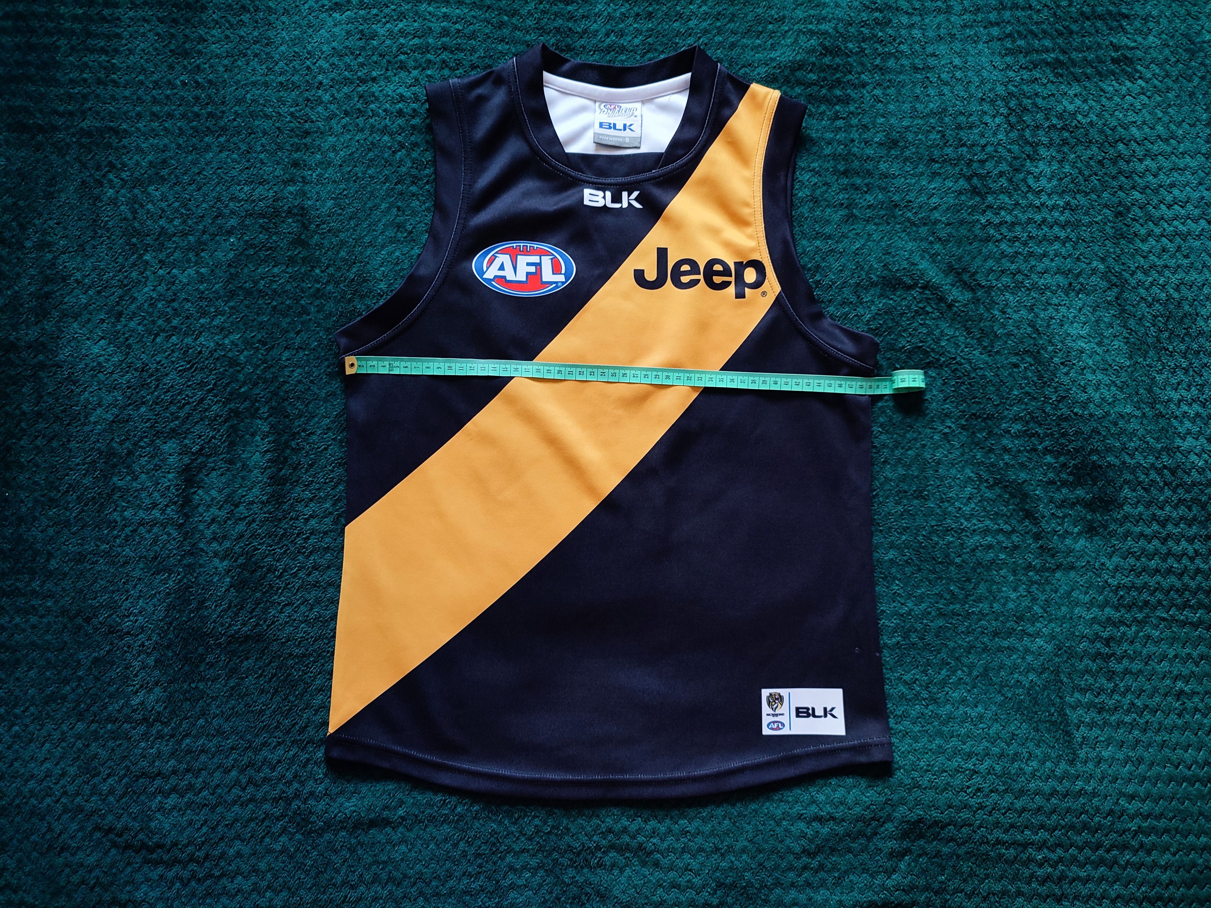 Blk Dnm Richmond Tigers AFL Australian Football BLK Jersey Vest Size US S / EU 44-46 / 1 - 4 Thumbnail