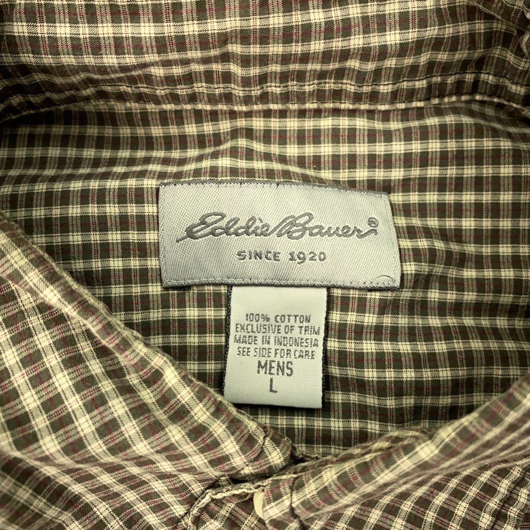 Eddie Bauer VINTAGE Eddie Bauer Shirt Mens Large Plaid Button-Down Long Sleeve Size US L / EU 52-54 / 3 - 4 Thumbnail