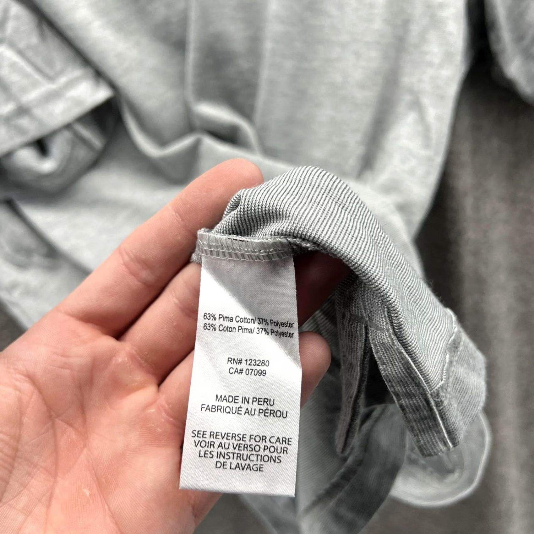 TravisMathew Travis Mathew Polo Shirt Large Adult Gray Pima Polyester Preppy Dress Shirt Short Sleeve Collared Button Logo Casual Business Party/Cocktail Mens Size 42R - 4 Thumbnail