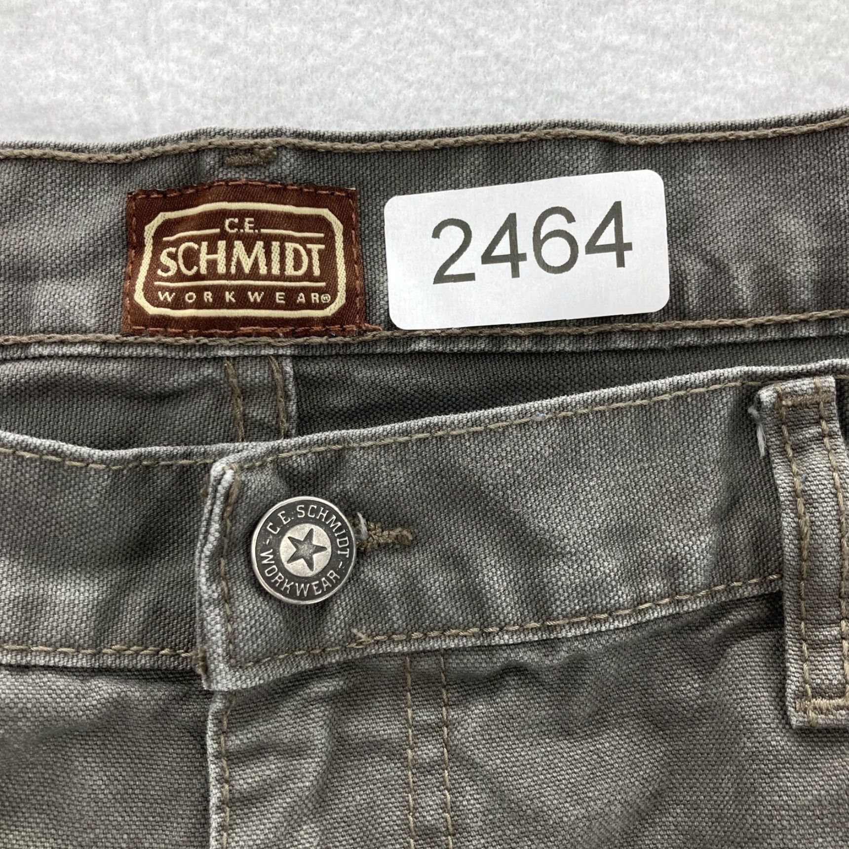 Vintage Schmidt Workwear Mens Size 46x30 Gray Denim Carpenter Jeans High Rise Bootcut Shirt/Jeans (Regular) Mens Size US 30 / EU 46 - 4 Thumbnail