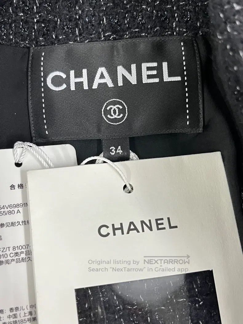 Chanel Chanel 24B black bow tweed jacket Size XXS / US 00 / IT 34 - 4 Thumbnail