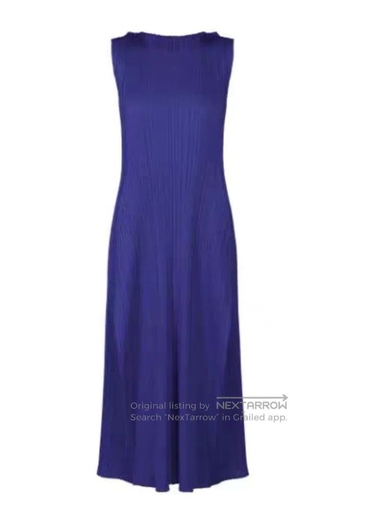 Issey Miyake Issey Miyake Blue Kelp Dress Size L / US 10 / IT 46 - 3 Thumbnail