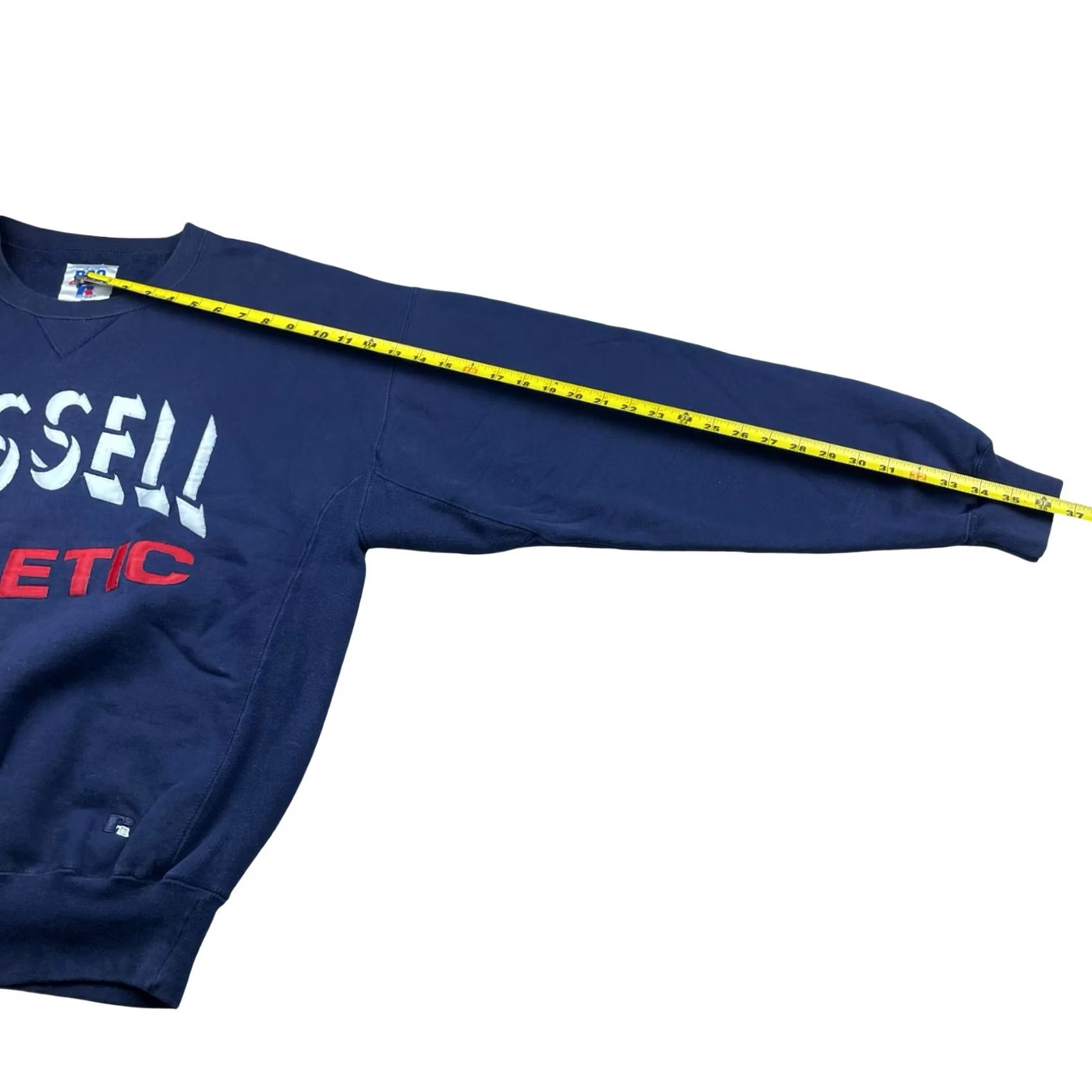 Russell Athletic VINTAGE Russell Athletic Men’s Sweatshirt XL Navy Blue Crew Neck USA Logo Sewn/Stitched Cotton/Polyester Fleece Size US XL / EU 56 / 4 - 7 Thumbnail