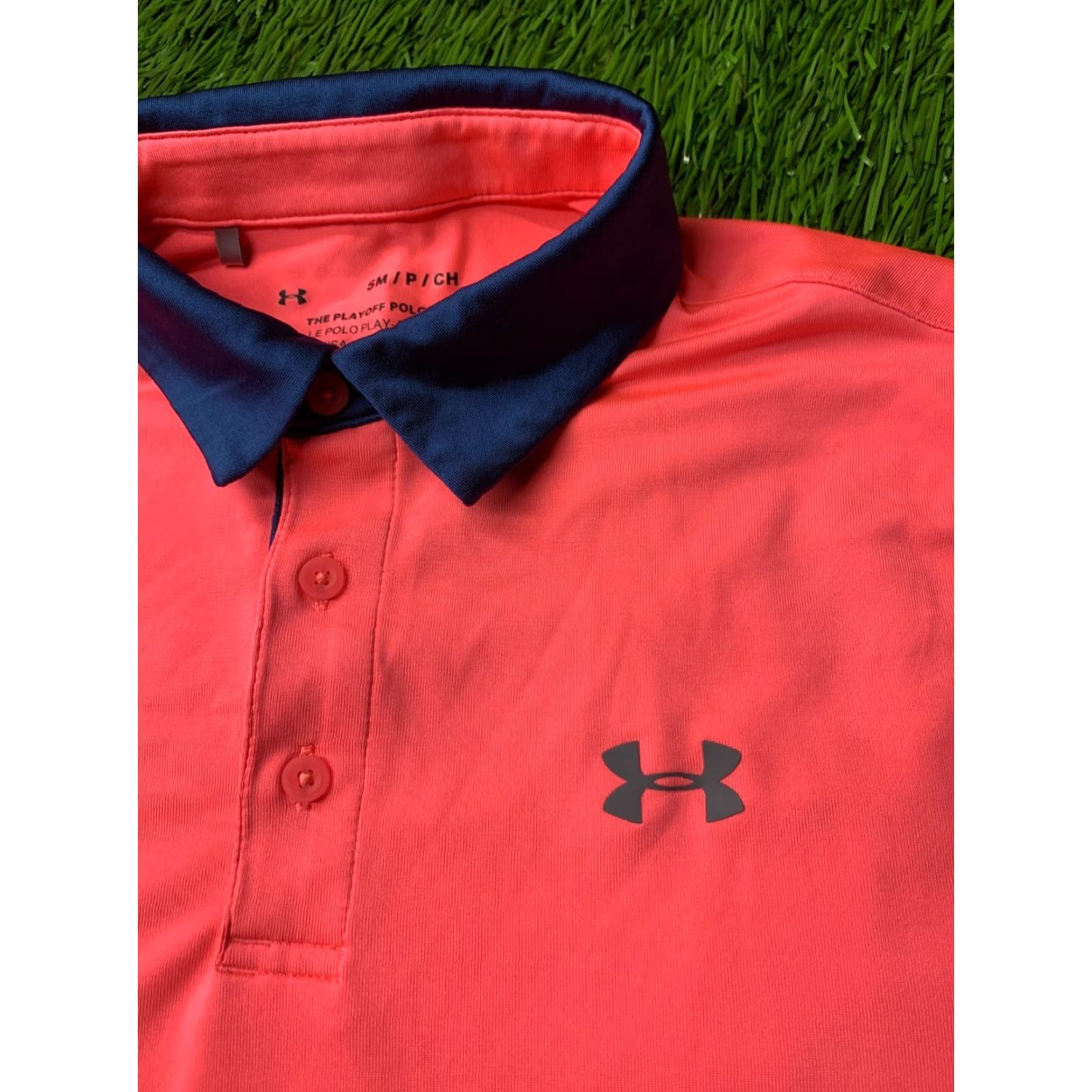 Under Armour Under Armour The Play-Off Polo Shirt Polo Men XS Small Pink Blue Gray 2019 100% Polyester Short Sleeve Classic Sport Shirt Size US S / EU 44-46 / 1 - 3 Thumbnail
