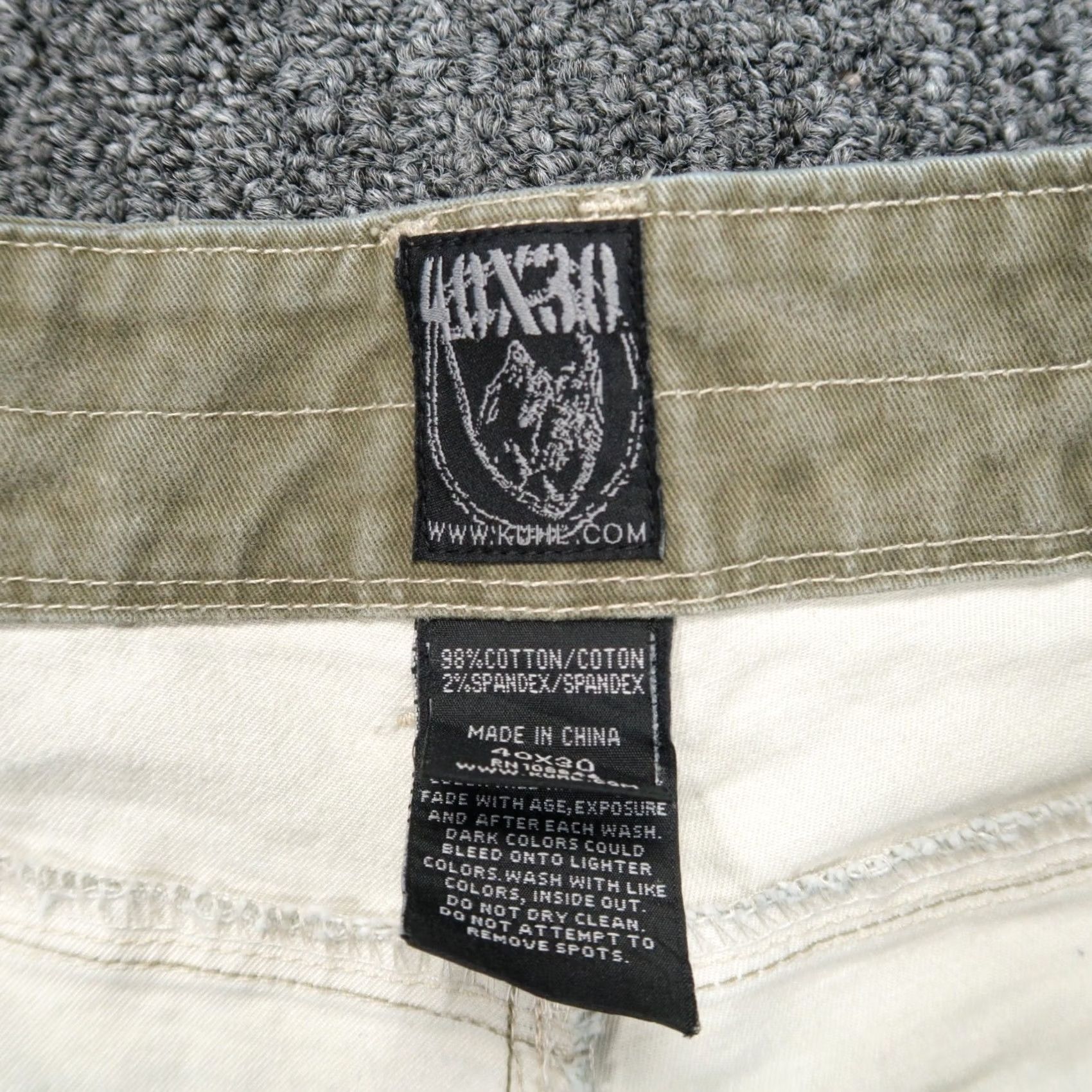Vintage Kuhl Pants Men 40x30 Green Rydr Vintage Patina Dye Canvas Stretch Hiking Outdoor Size US 40 / EU 56 - 5 Thumbnail