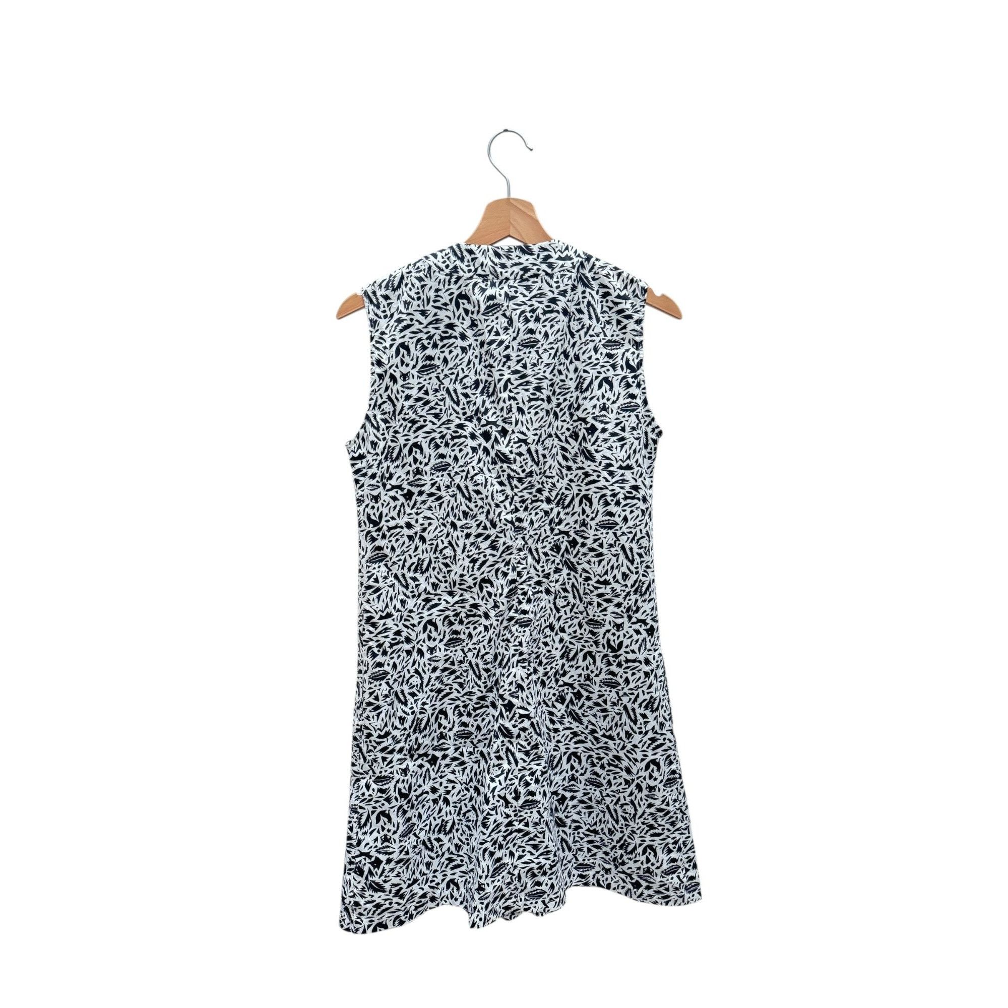 Maison Kitsune White & Black Fox Printed Sleeveless Dress Size M / US 6-8 / IT 42-44 - 3 Thumbnail
