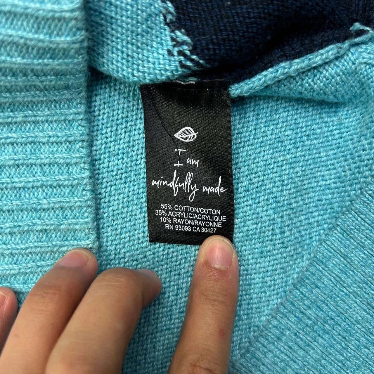 NIC+ZOE Nic+Zoe Sweater Women Medium Blue Knit Pullover Crew Neck M Size M / US 6-8 / IT 42-44 - 7 Thumbnail