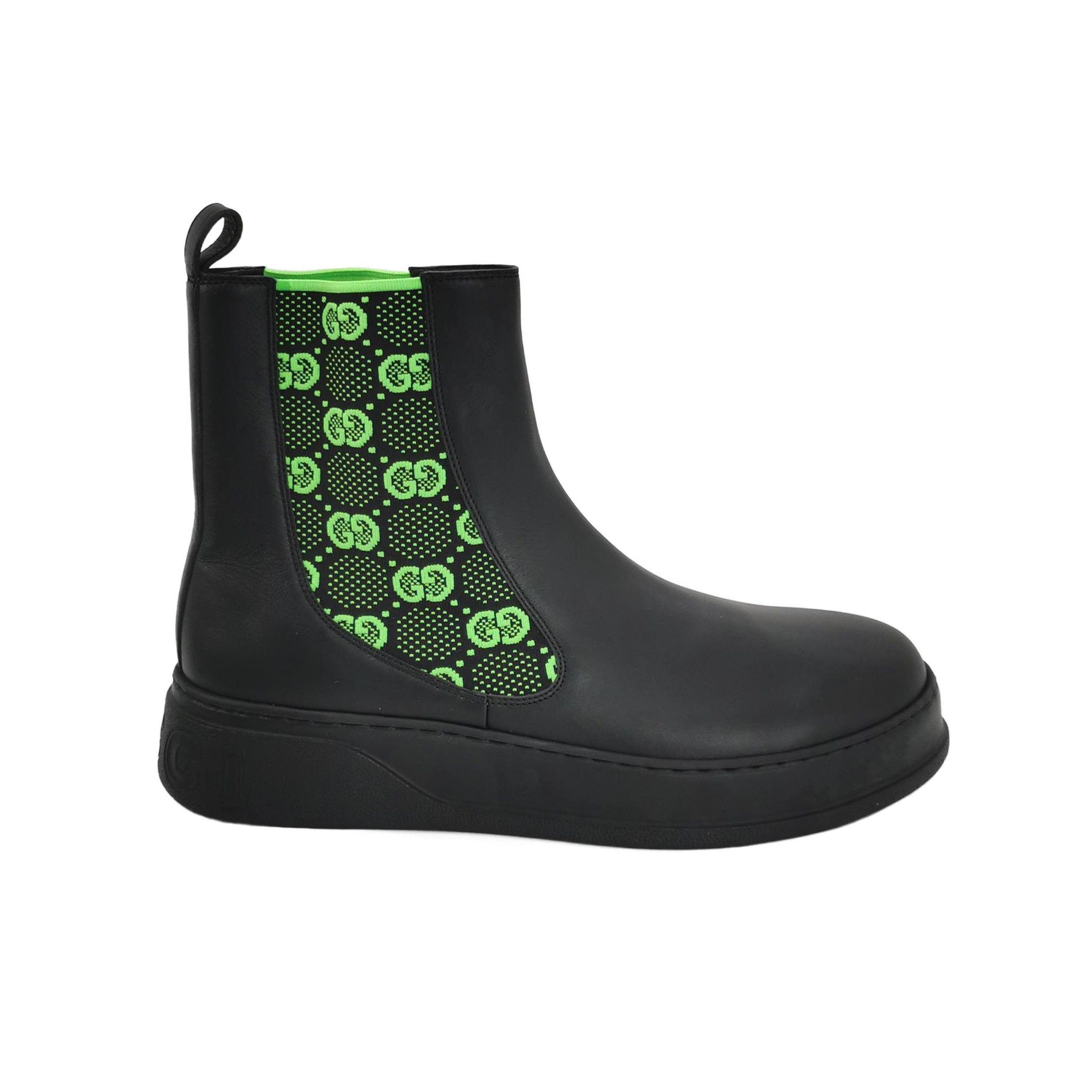 Gucci Gucci Monogram Knit Panel Leather Boots 46 Size US 13 / EU 46 - 1 Thumbnail