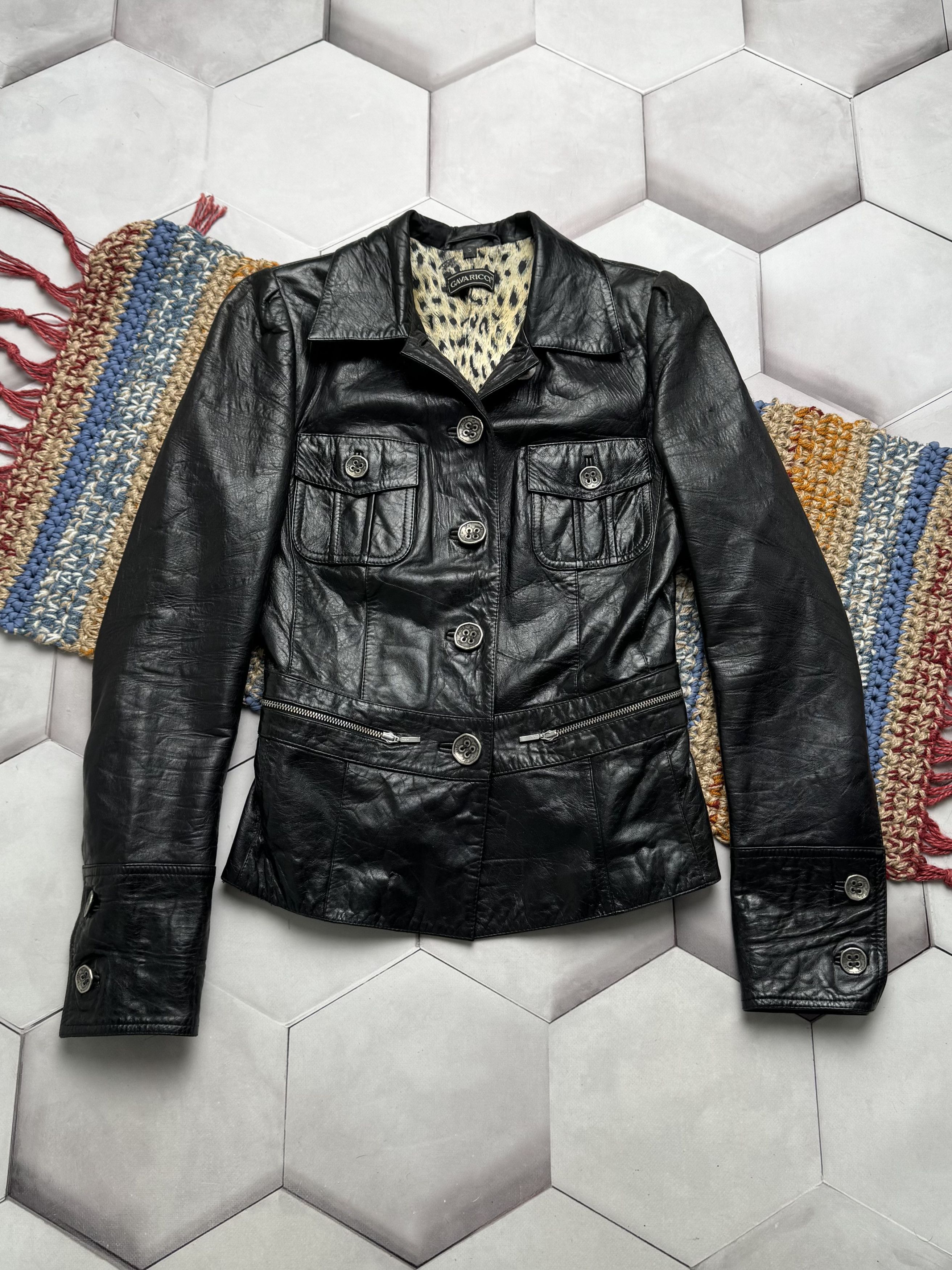 Vintage Vintage Leather Cropped Jacket (E4) Size S / US 4 / IT 40 - 1 Thumbnail