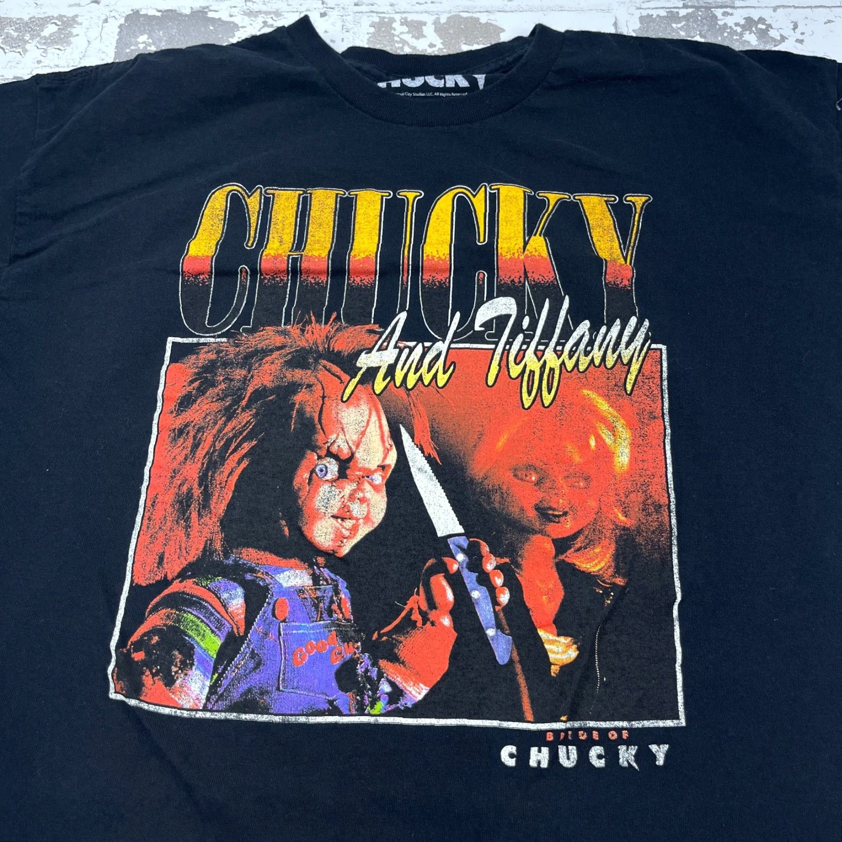 Ripple Junction Bride Of Chucky Shirt Men XL Black Tee Horror Retro Graphic Print Logo Ripple Junction T-Shirt Halloween Movie Punk Goth Size US XL / EU 56 / 4 - 2 Thumbnail