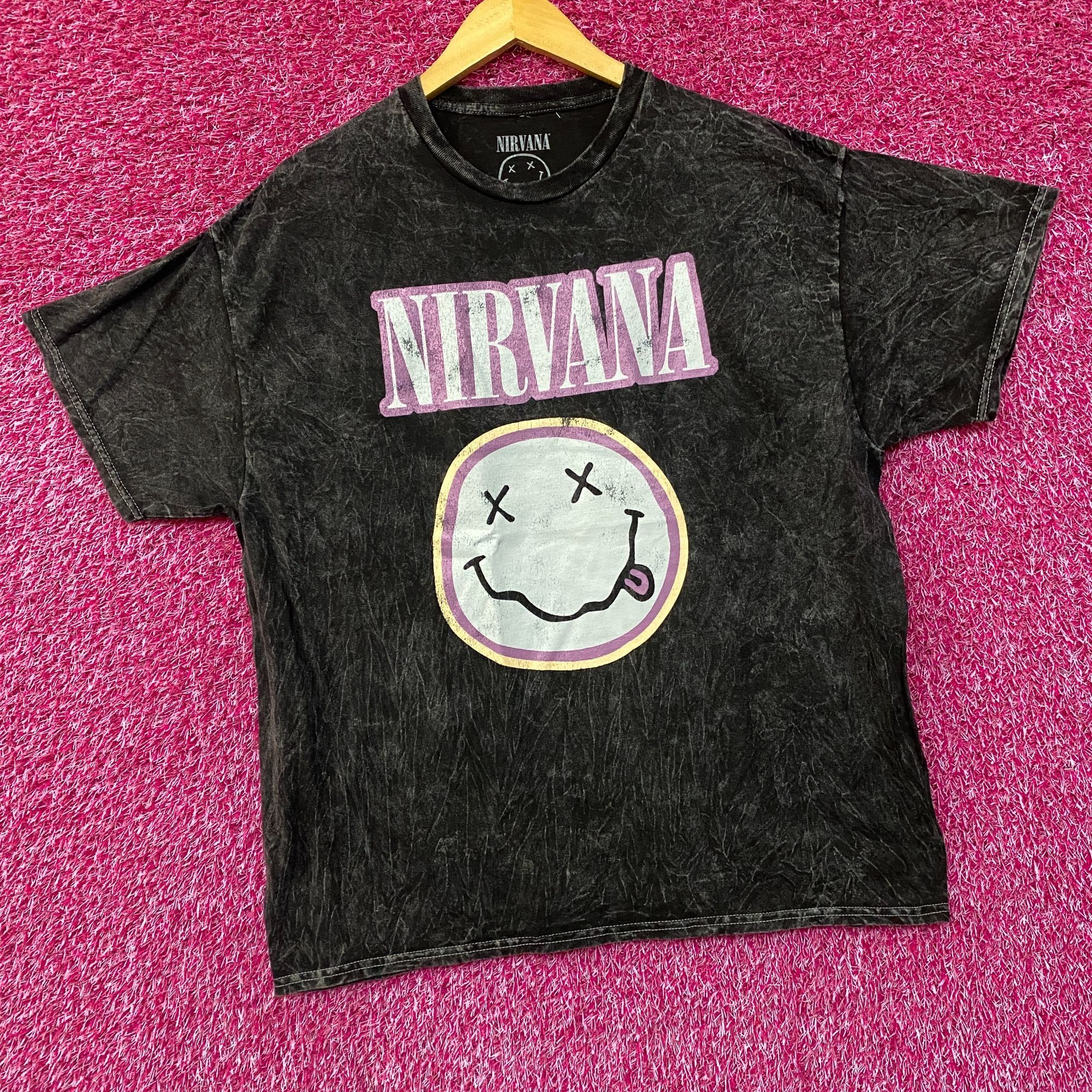 Nirvana Nirvana Dead Smiley Face Logo Mineral Wash T-Shirt 1X Size US XL / EU 56 / 4 - 3 Thumbnail