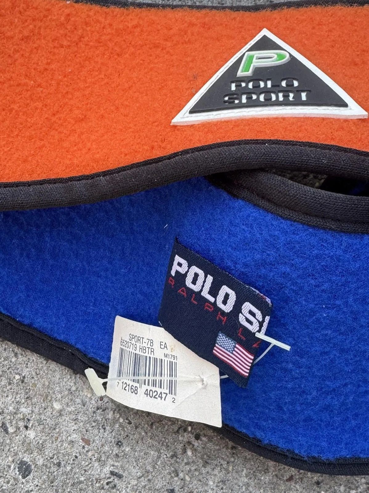 Polo Ralph Lauren Vintage Polo Sport Ralph Lauren Orange Fleece Headband NWT Size ONE SIZE - 2 Thumbnail