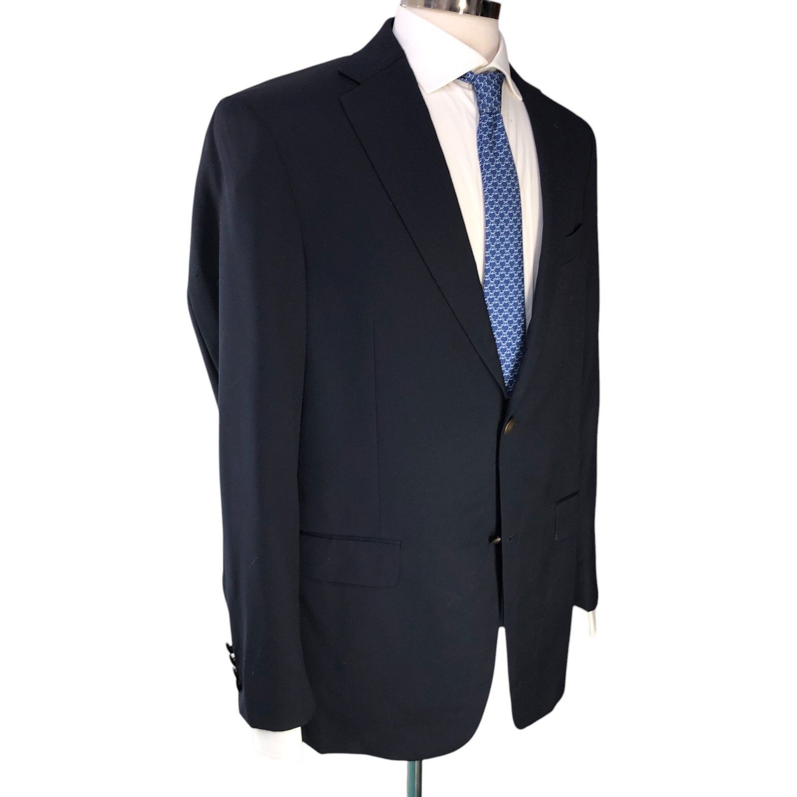 Hart Schaffner Marx Hart Schaffner Marx HSM Size 42L Blazer Navy Bronze Button Size 42L - 11 Thumbnail