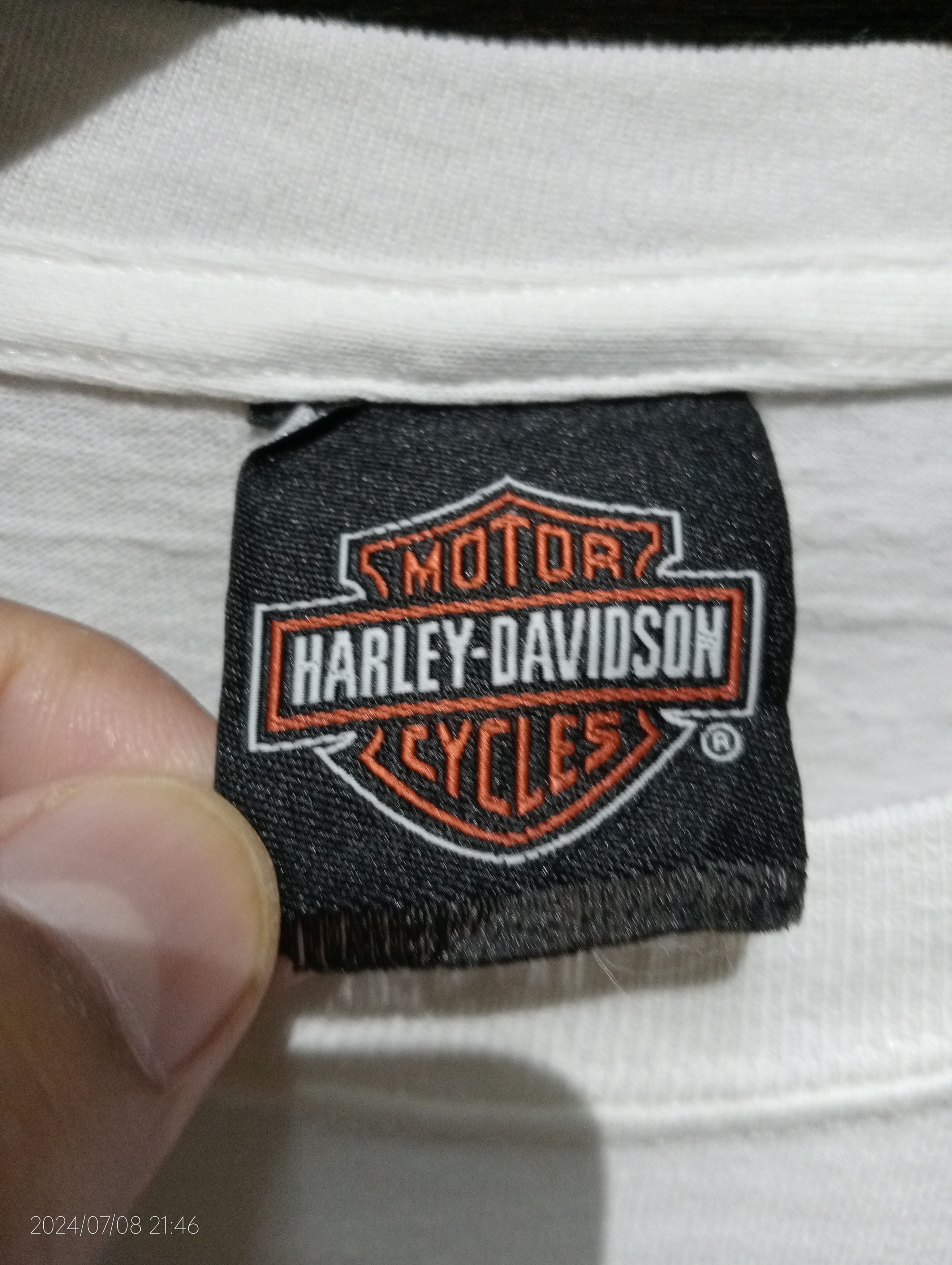 Harley Davidson Harley Davidson Big Logo Single Pocket Long Sleeve Tshirt Size US XL / EU 56 / 4 - 2 Thumbnail