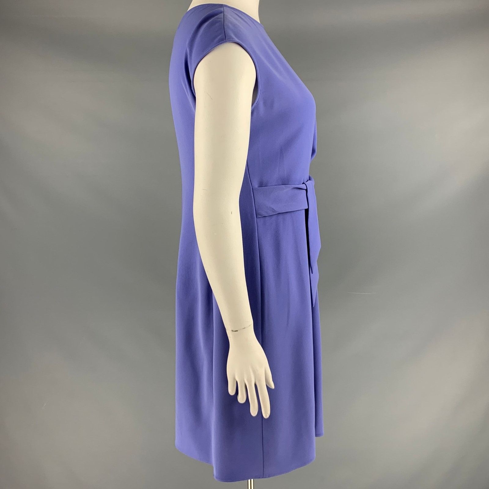 Armani Collezioni ARMANI COLLEZIONI Size 12 Purple Sleeveless Tie Dress Size XL / US 12-14 / IT 48-50 - 2 Thumbnail