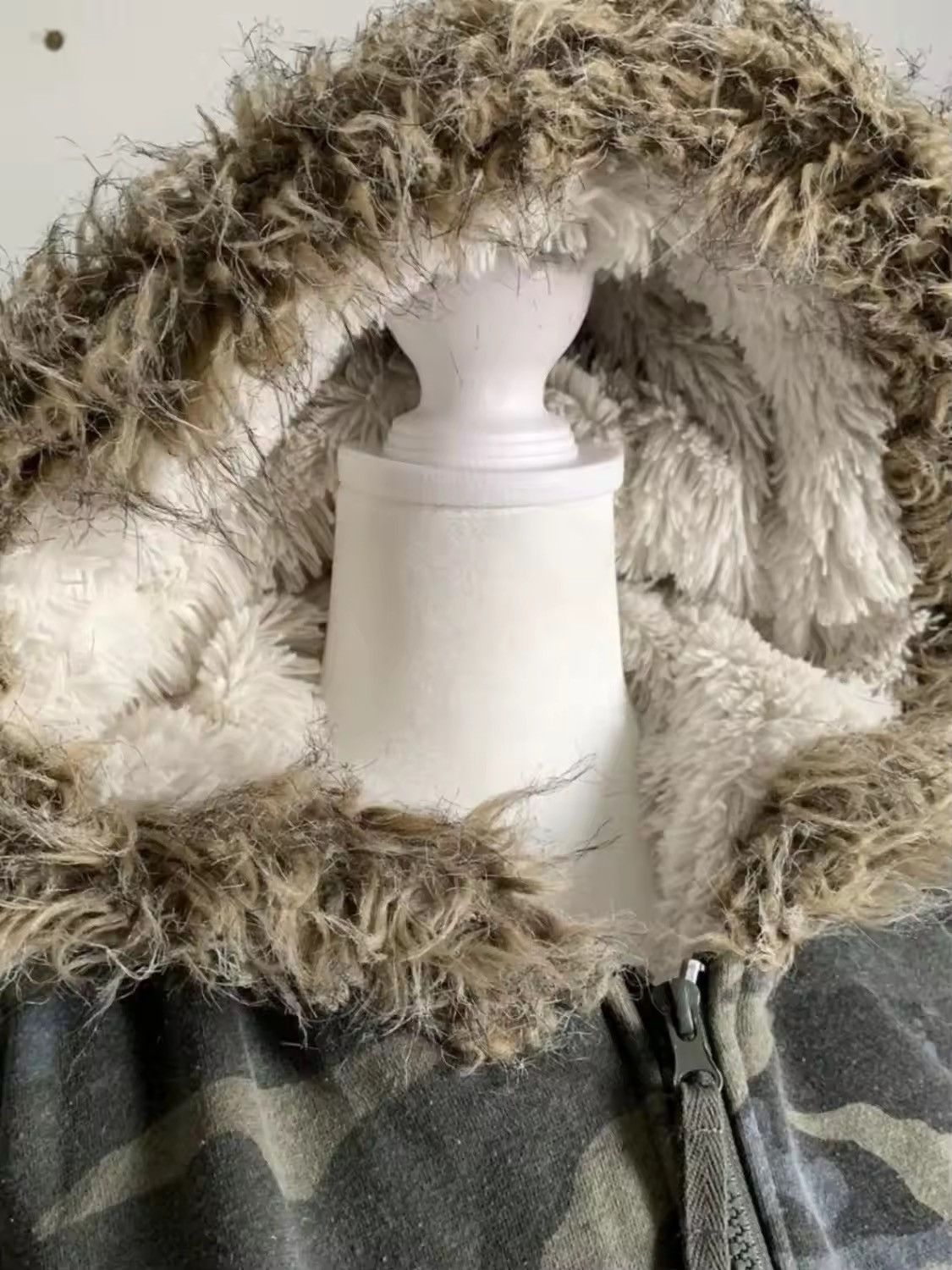 Japanese Brand Retro Camouflage Fur Collar Zipper Hoodie Size L / US 10 / IT 46 - 5 Thumbnail