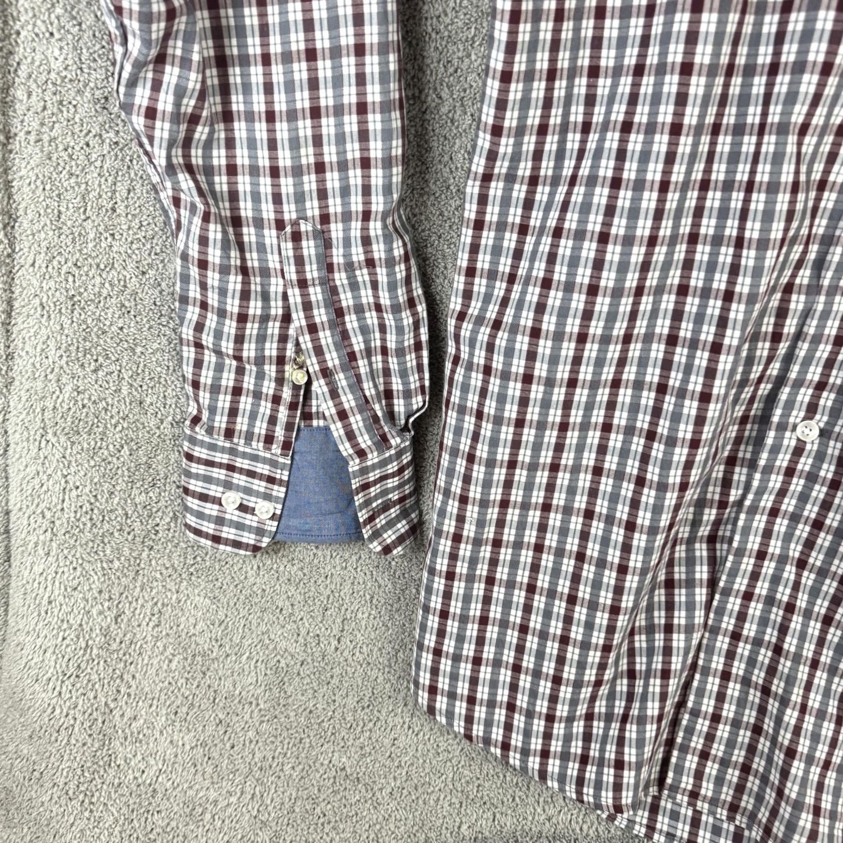 Vintage Linea Uomo Shirt 2XLT Red Plaid Check Long Sleeve Button Front Casual Shirt Mens Big & Tall Size US XXL / EU 58 / 5 - 2 Thumbnail