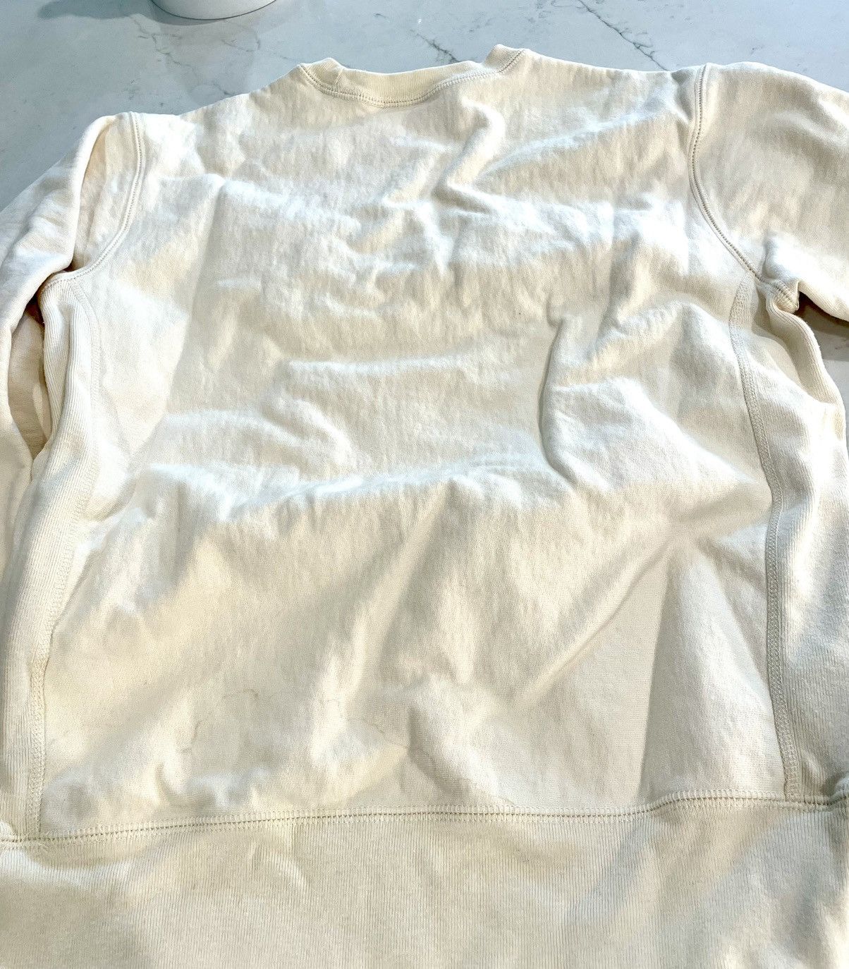 Supreme Cream Box Logo Crewneck Size US M / EU 48-50 / 2 - 6 Thumbnail