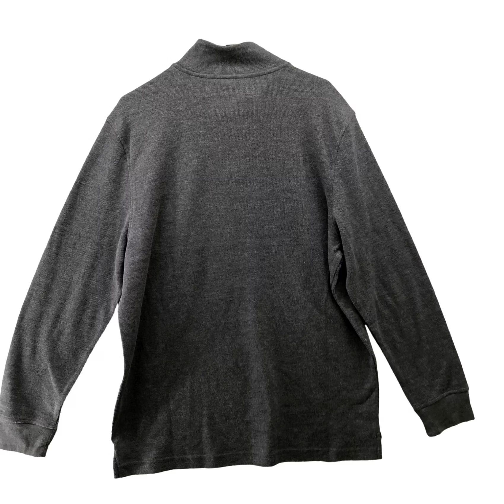 Club Room Club Room Sweater Mens L Gray 1/4 Zip Pullover French Rib Colorblock Size US L / EU 52-54 / 3 - 2 Thumbnail