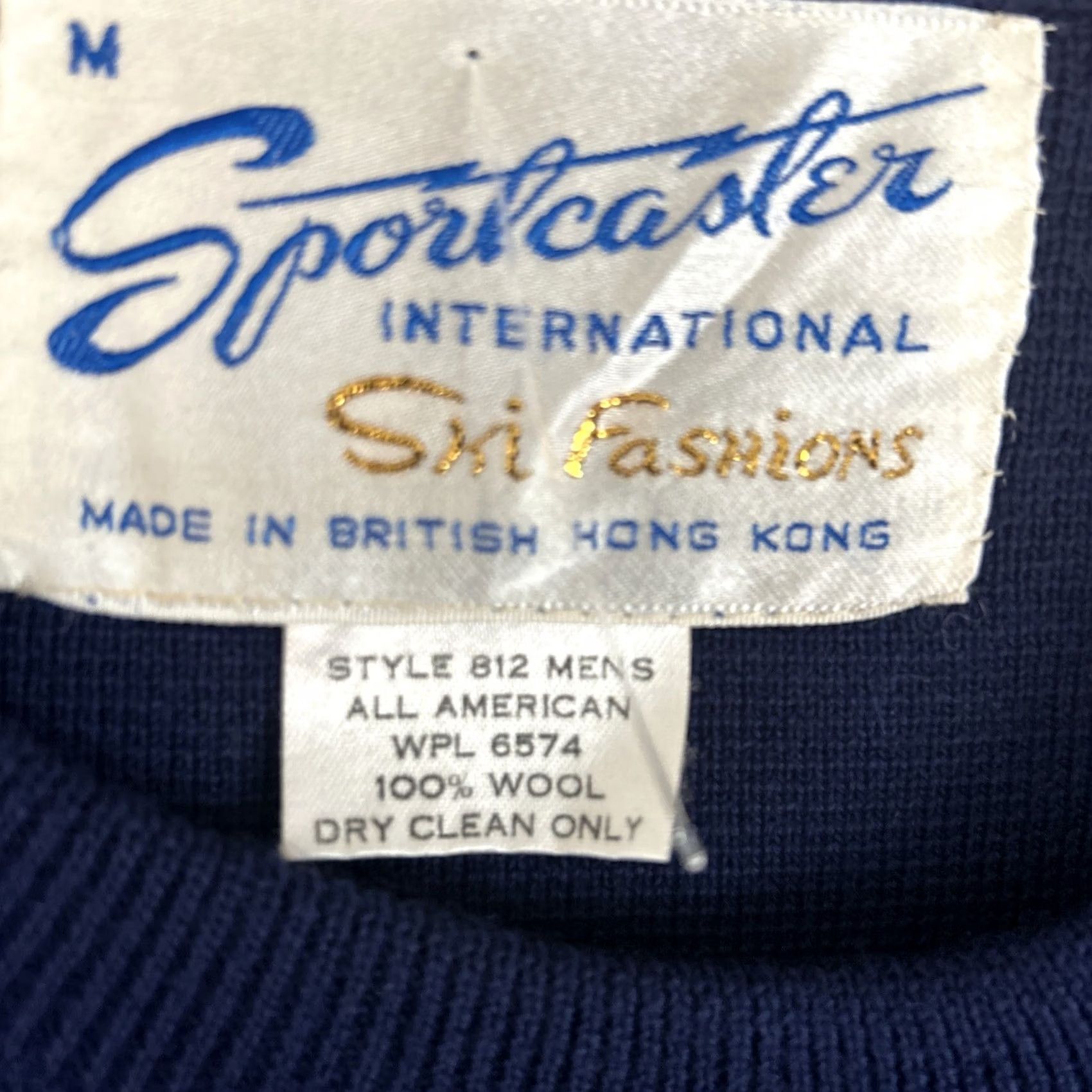 Vintage VINTAGE Men Sweater Ski Pullover Winter blue M EUC Size US M / EU 48-50 / 2 - 2 Thumbnail