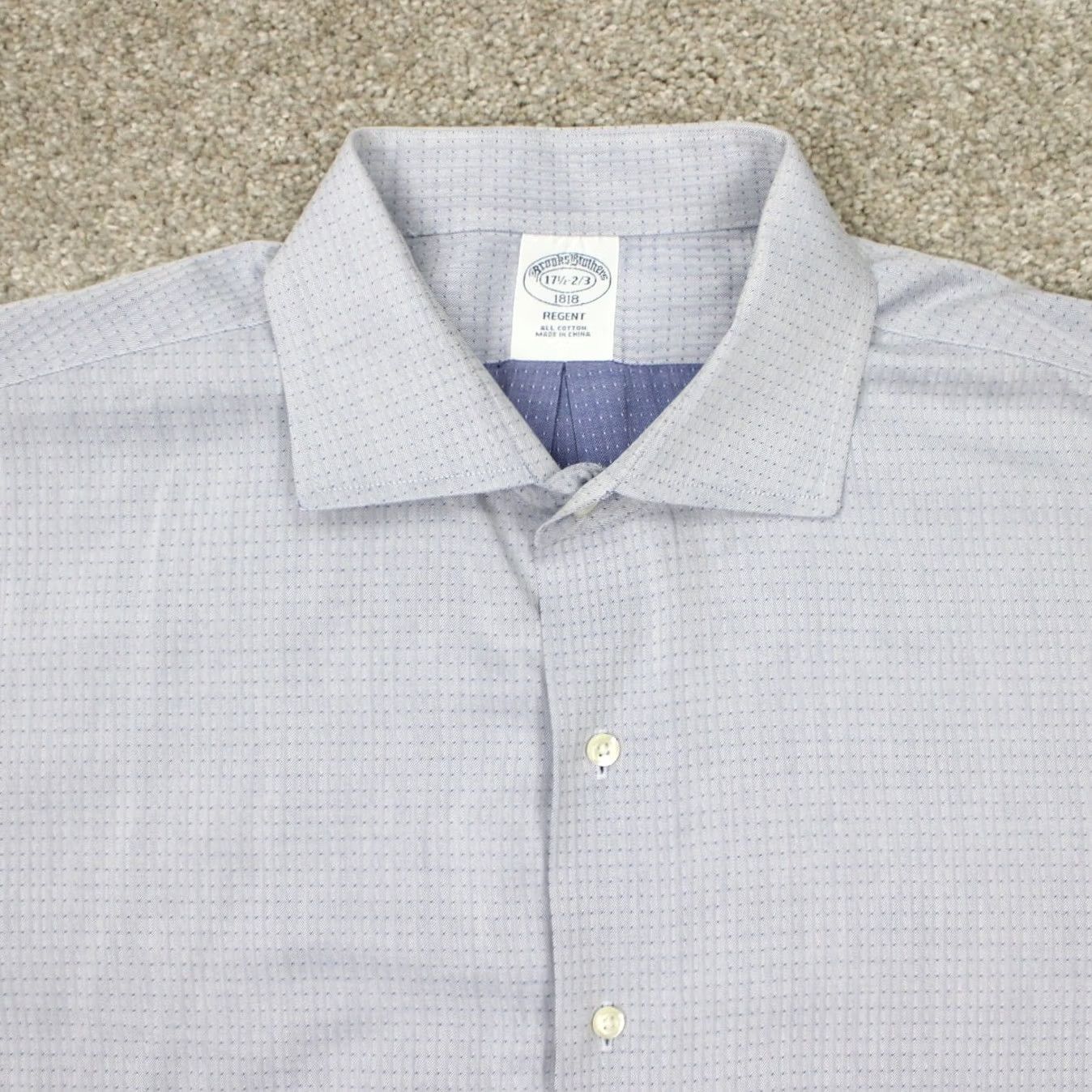 Brooks Brothers Brooks Brothers Regent Dress Shirt Mens 17 1/2 Blue All Cotton L/S Button-Down Non-Iron Regular Size Type Shirt Men Size US XXL / EU 58 / 5 - 6 Thumbnail