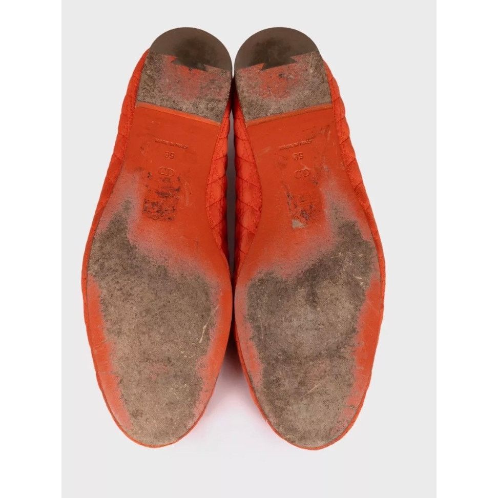 Dior Christian Dior Orange Suede Ballet Flats - Size 39 Size US 8 / IT 38 - 5 Thumbnail