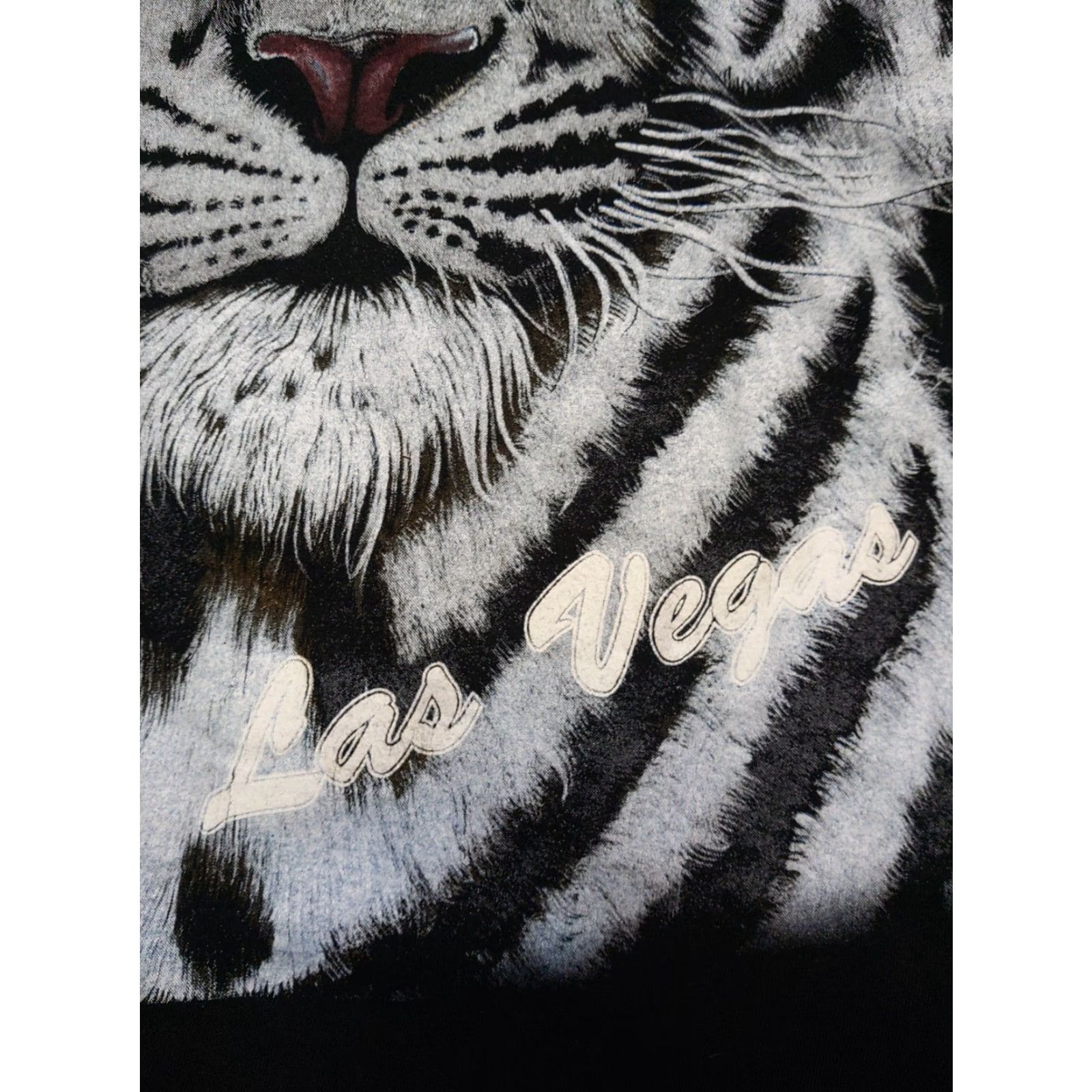 Vintage VINTAGE Trinity BLUE EYED WHITE TIGER Single Stitch T-SHIRT XL Black Knit Cotton Graphic Print Men T-Shirt 90s Tiger Pattern 1994 XL Mens Size US XL / EU 56 / 4 - 6 Thumbnail