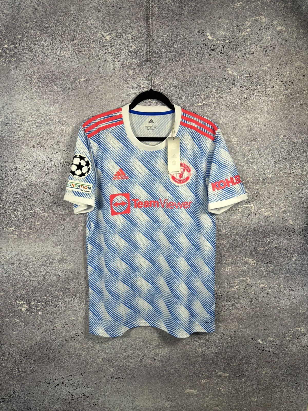 Adidas × Vintage NWT CAVANI Manchester United 2021/22 Away Adidas Jersey Size US L / EU 52-54 / 3 - 1 Thumbnail