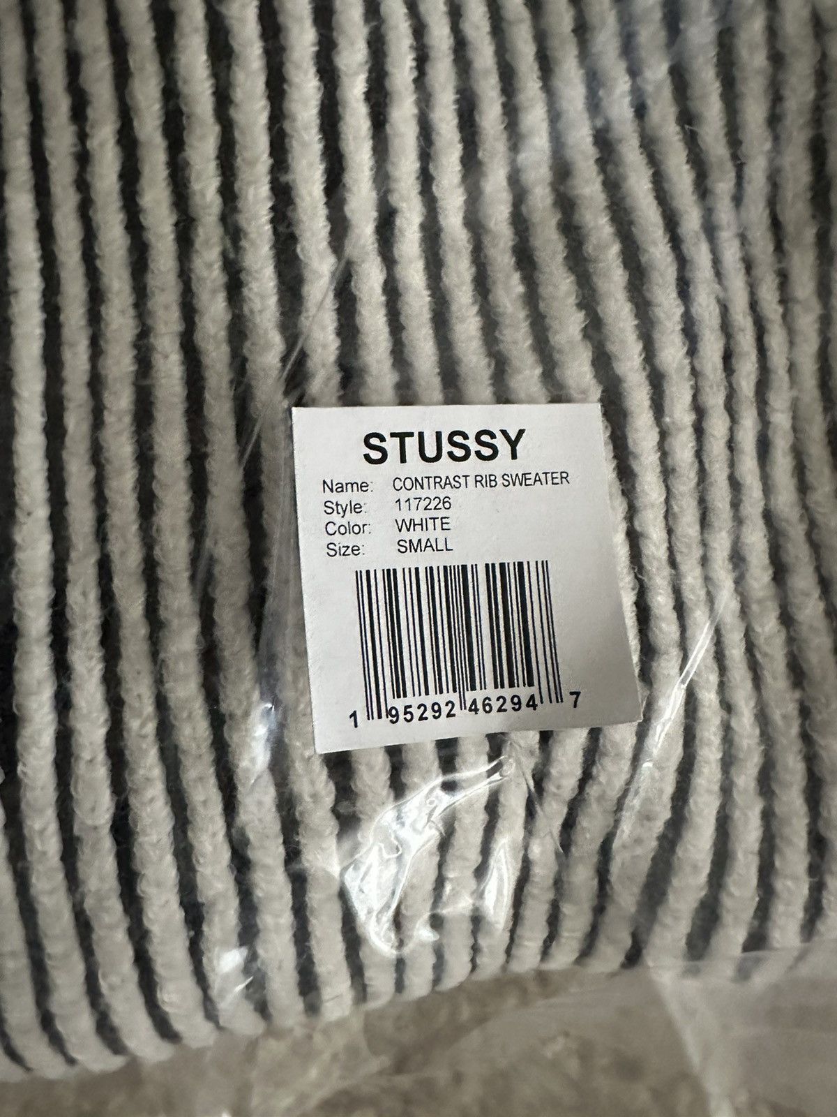 Stussy Stussy contrast rib sweater black/white Size US S / EU 44-46 / 1 - 5 Thumbnail