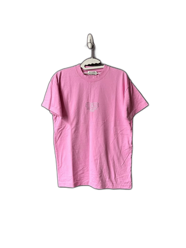 Balenciaga Balenciaga Pink Rhinestone Short Sleeve T-Shirt-yf Size US XS / EU 42 / 0 - 1 Thumbnail