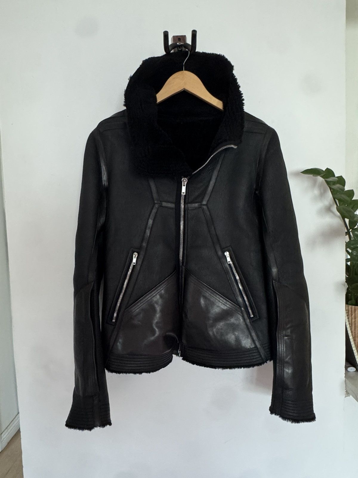 Rick Owens Geoneck Leather Jacket | Grailed
