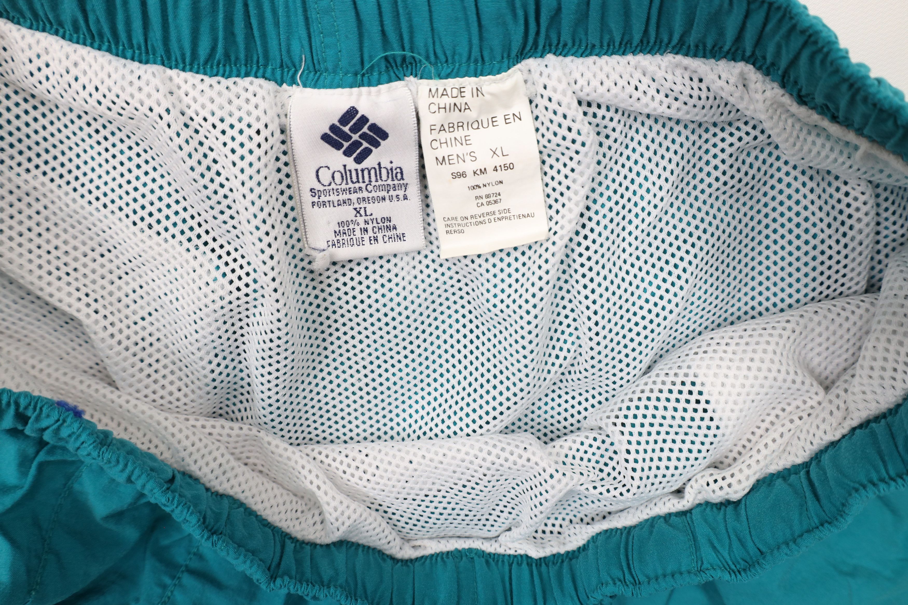 Columbia × Vintage Vintage 90s Columbia Out Belted Lined Above Knee Shorts Teal Size US 36 / EU 52 - 8 Thumbnail