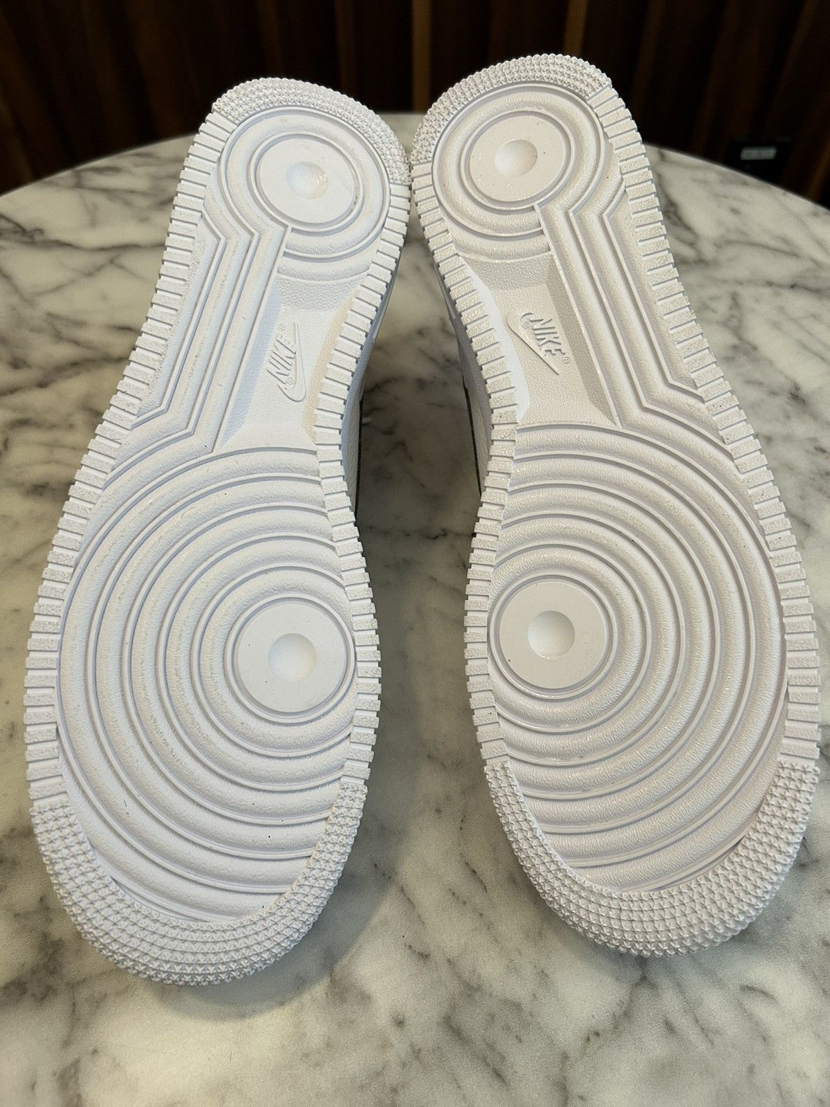 Nike Size 12 AF1 white/black swoosh — new/unused Size US 12 / EU 45 - 6 Thumbnail