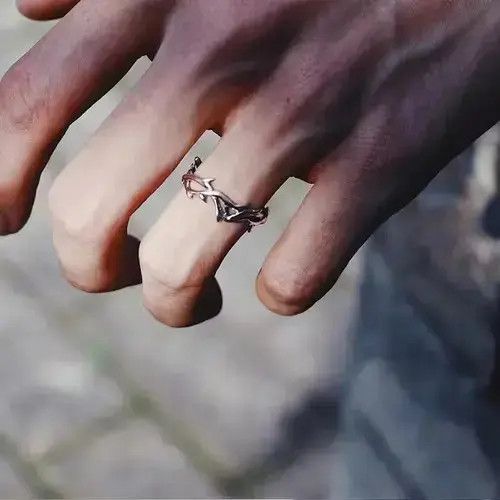 Japanese Brand Adjustable Punk thorns ring Size ONE SIZE - 3 Thumbnail