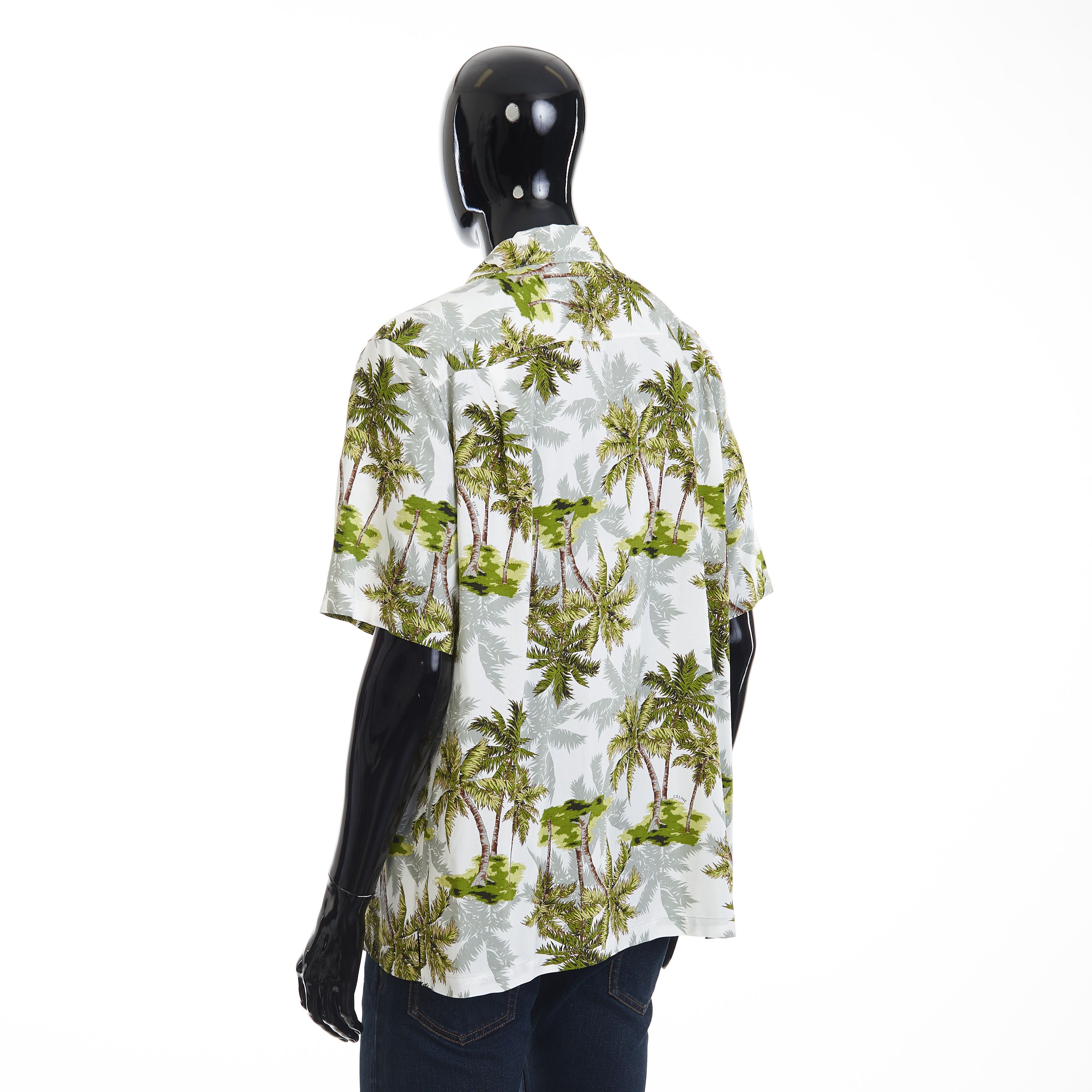 Celine Loose Hawaiian Shirt - Ombre Palm Tree Print Viscose Size US M / EU 48-50 / 2 - 4 Thumbnail