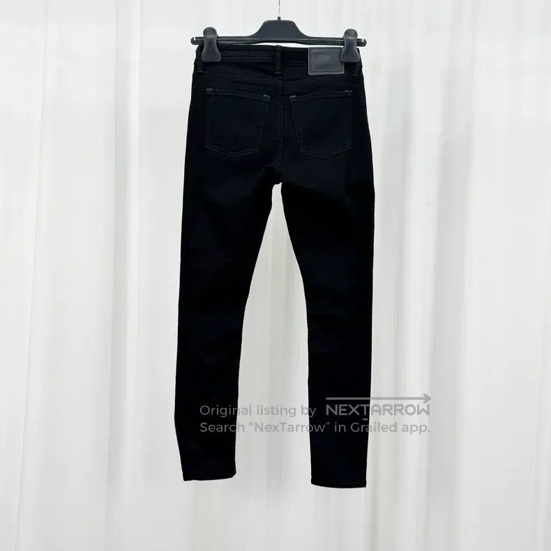 Acne Studios Acne Studios Black Leather Patch Denim Long Pants Size 26" / US 2 / IT 38 - 2 Thumbnail