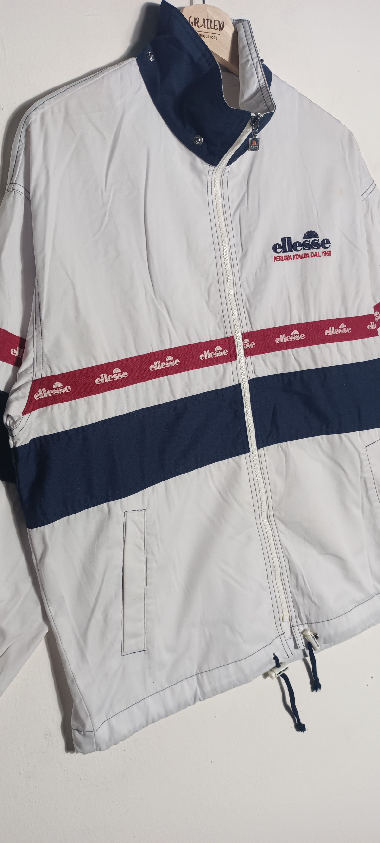 Ellesse 🔥🔥VINTAGE ELLESE JACKET FULL ZIPPER Size US L / EU 52-54 / 3 - 3 Thumbnail