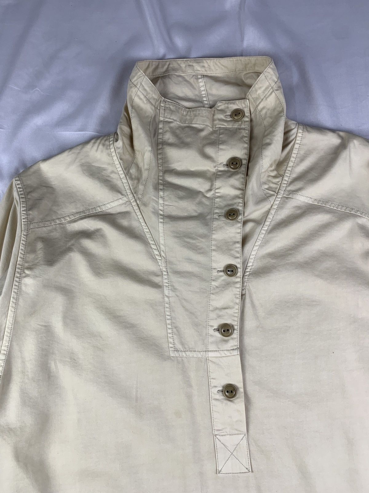 Ralph Lauren 2000s Ralph Lauren Beige Long Button Rain Parka Jacket Size M / US 6-8 / IT 42-44 - 2 Thumbnail