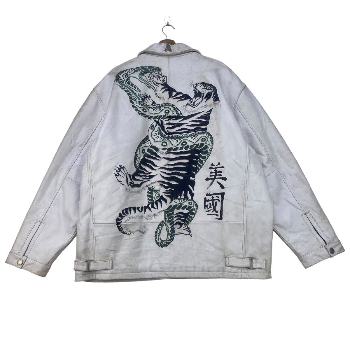 Japanese Brand Japanese Traditional Avenue Tiger X Snake Leather Jacket Size US XL / EU 56 / 4 - 2 Thumbnail