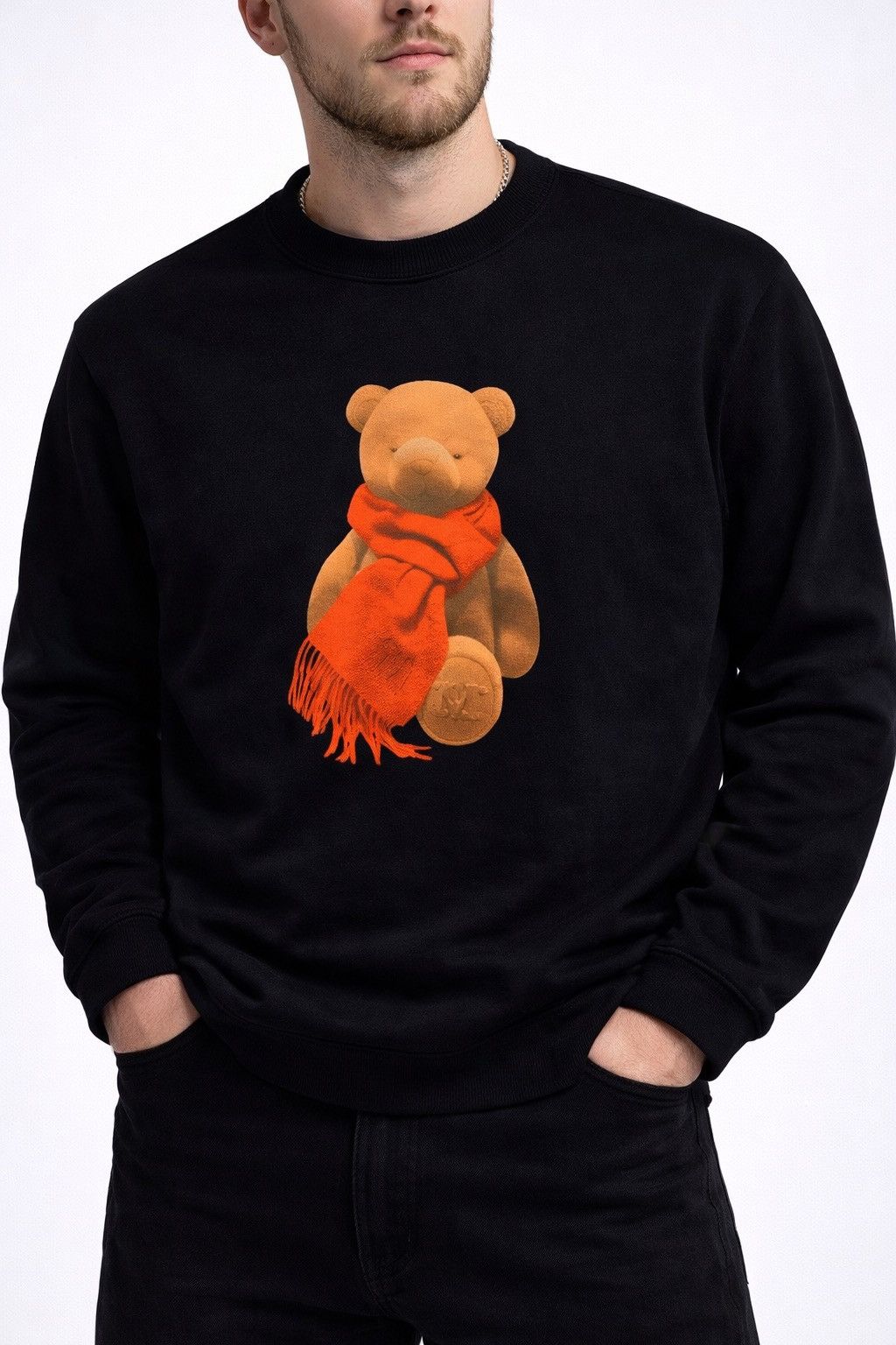 Moschino Moschino Bear Big Logo Black Luxury Sweatshirt Size US S / EU 44-46 / 1 - 1 Thumbnail