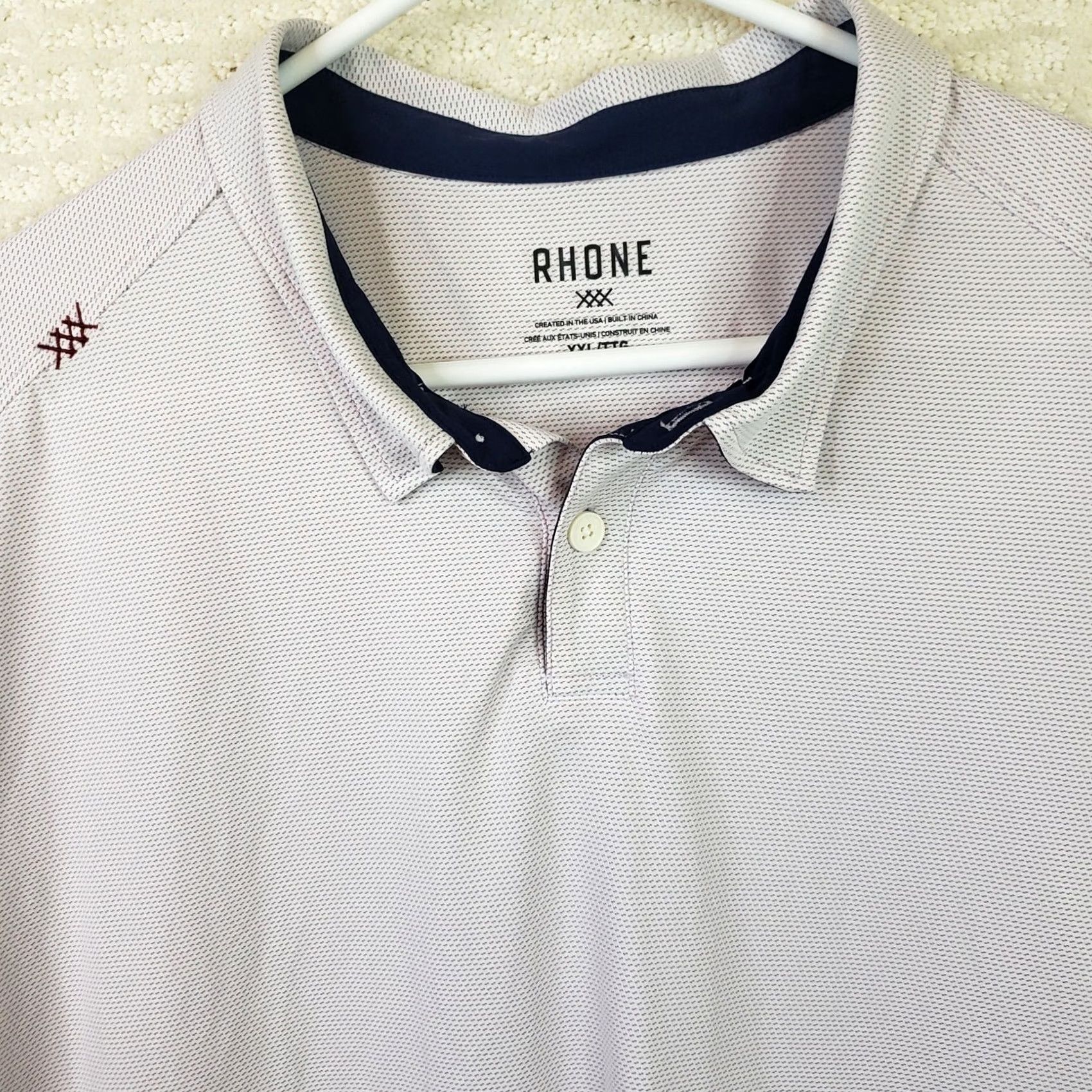 Rhone Rhone Pique Polo Shirt Mens XXL Light Gray Short Sleeve Performance Pullover 2 Buttons Casual Activewear Workwear Shirt Size US XXL / EU 58 / 5 - 3 Thumbnail
