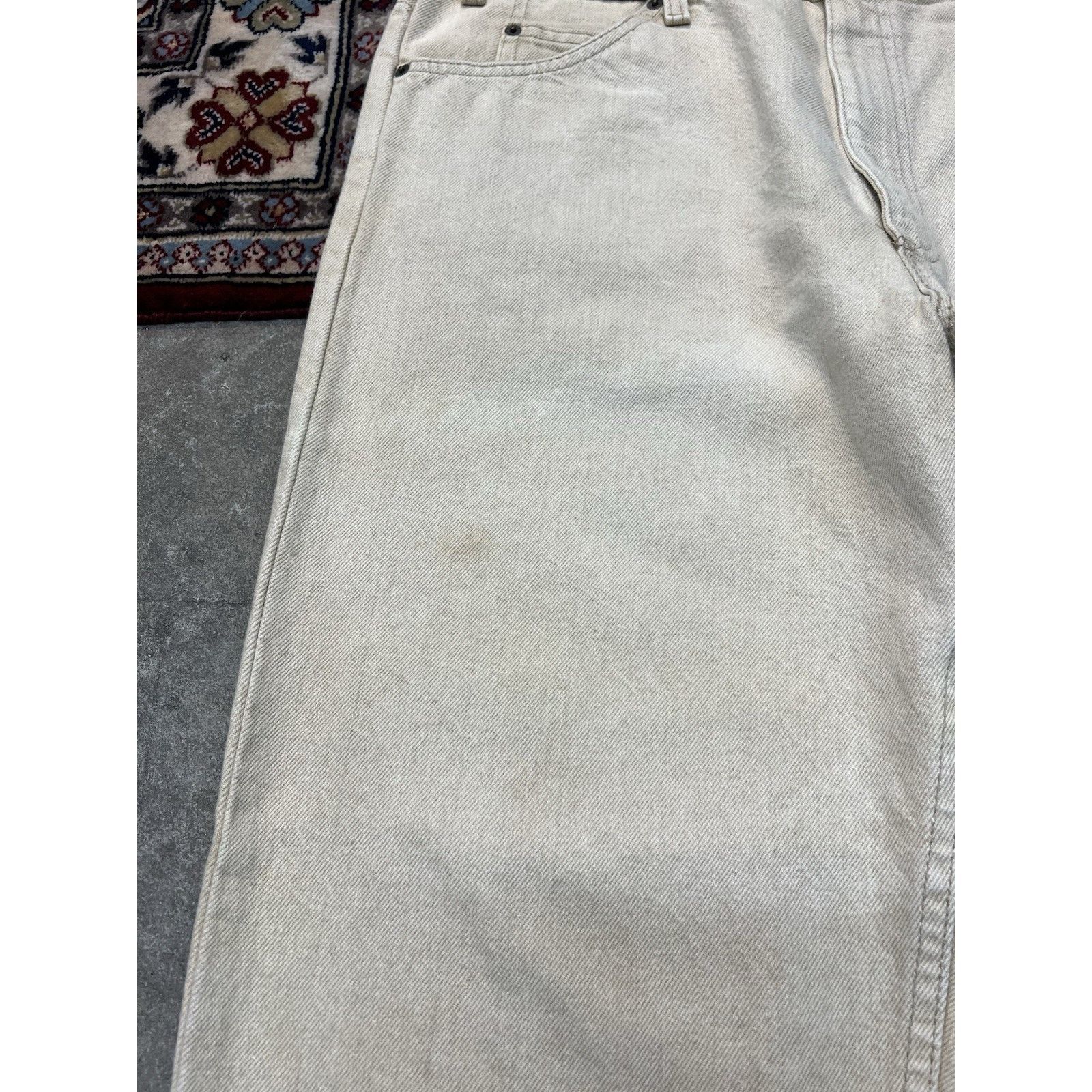 Levi's Levi's 550 Relaxed Fit 1995 Cream Jeans Orange Tab USA 36x31 Size US 36 / EU 52 - 9 Thumbnail